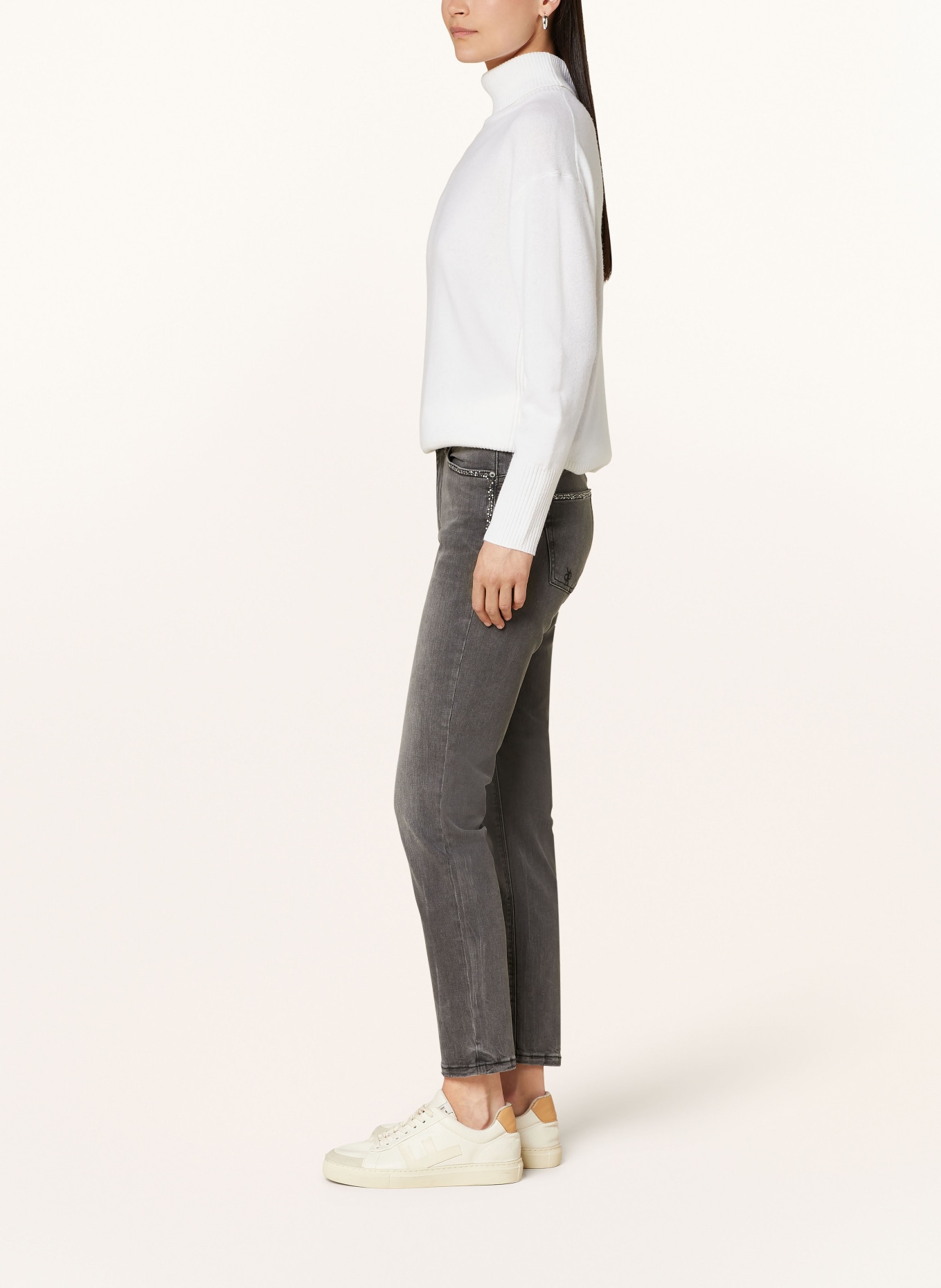 RAFFAELLO ROSSI Jeans SUZY mit Schmucksteinen, Farbe: 965 GRAPHIT (Bild 4)