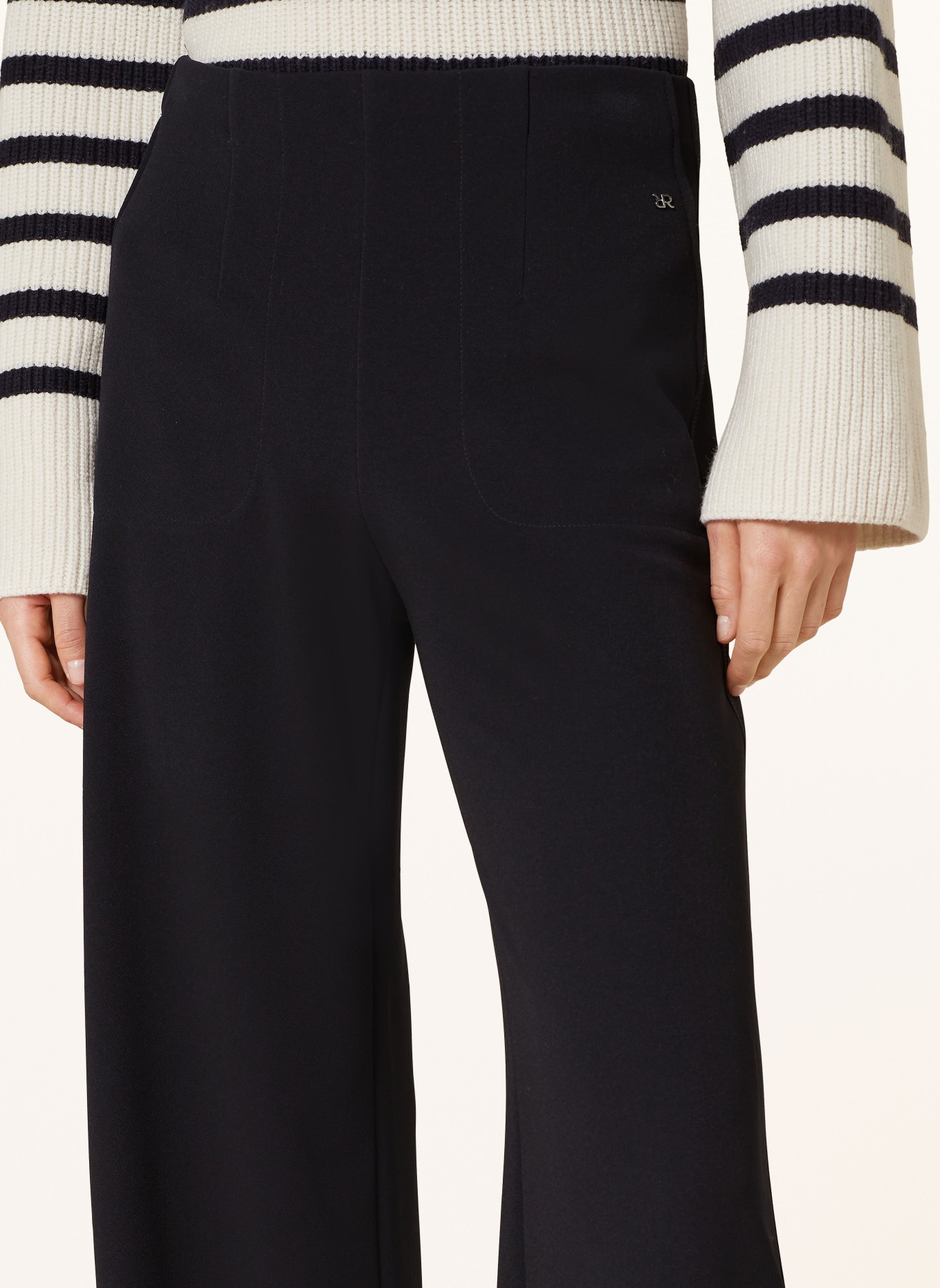 RAFFAELLO ROSSI Wide leg trousers VIKA, Color: DARK BLUE (Image 5)