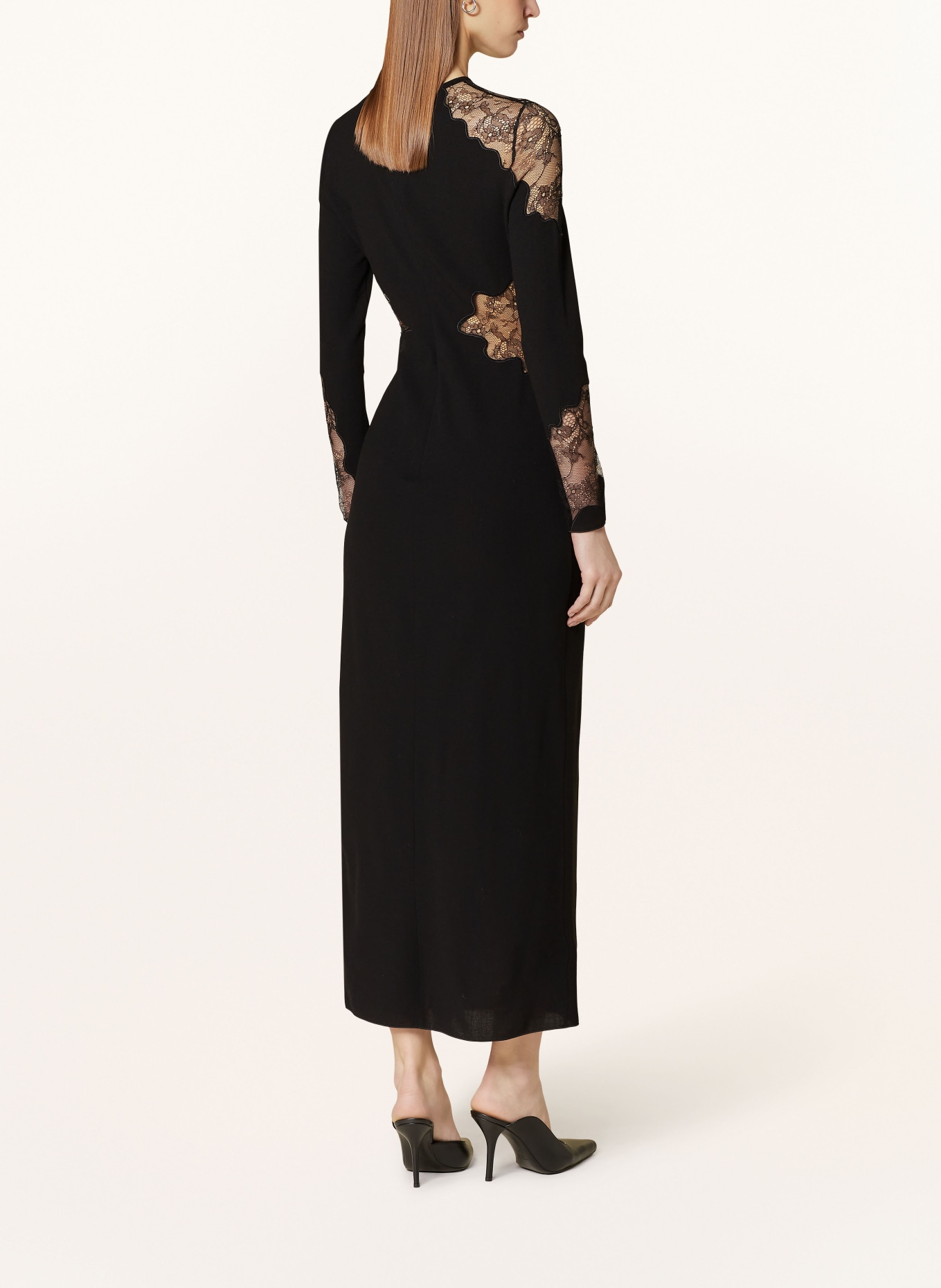 Max Mara STUDIO Robe ENZIANA avec dentelle: NOIR