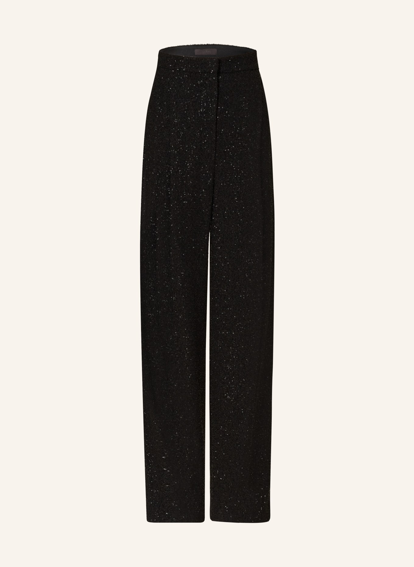 Black trousers with sparkle stripe store