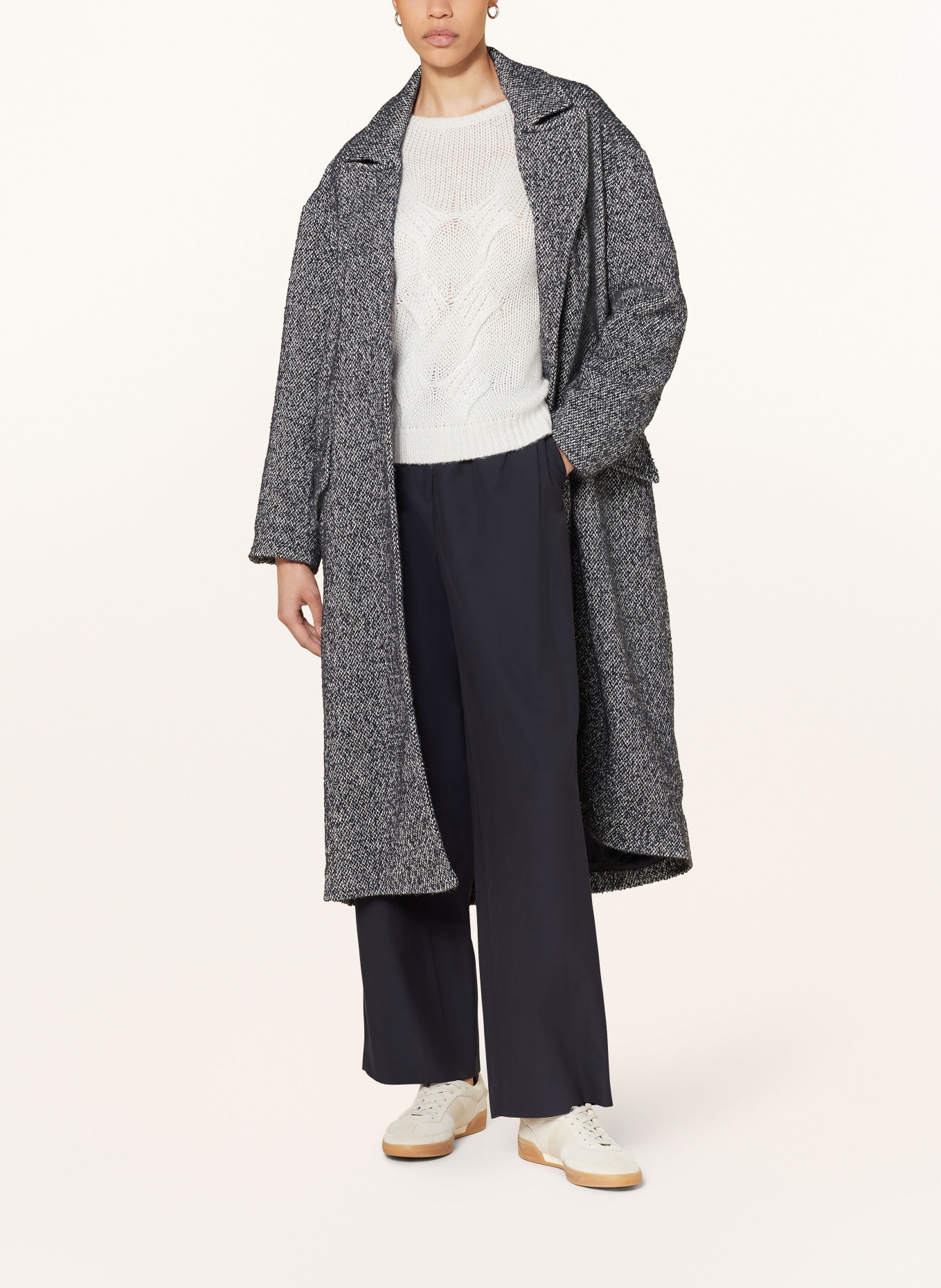 BOSS Mantel COVALLINA: SCHWARZ / WEISS