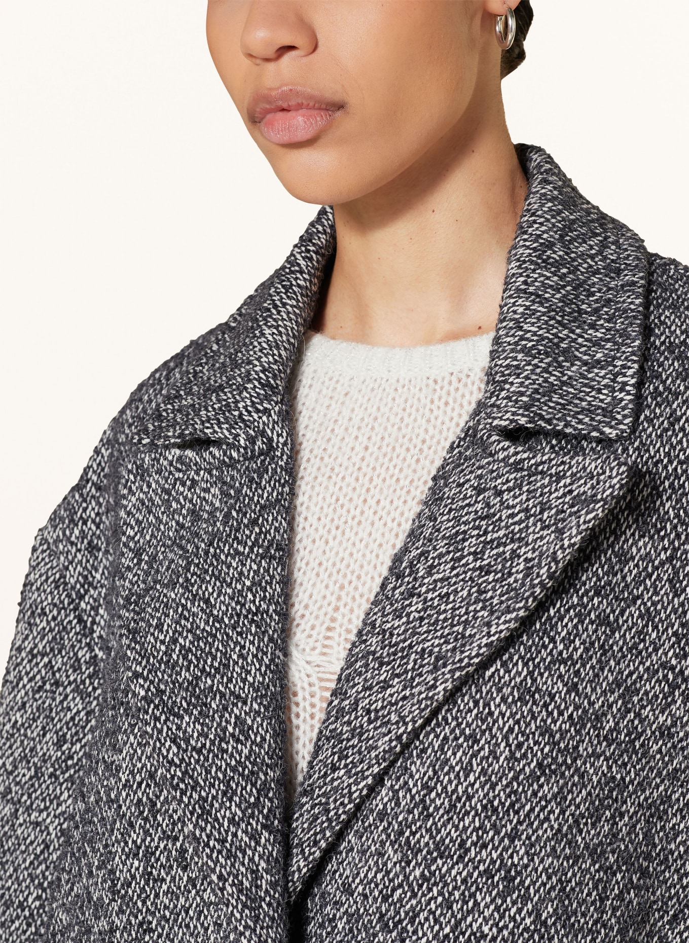 BOSS Mantel COVALLINA: SCHWARZ / WEISS