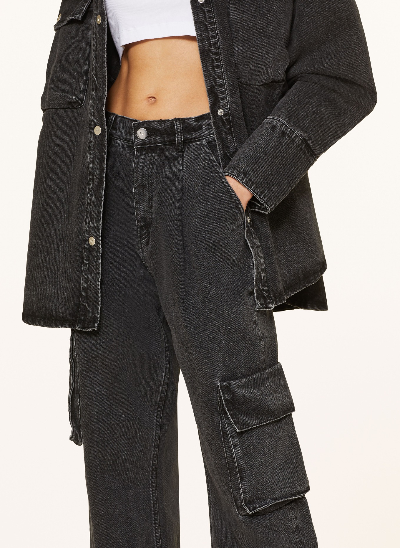 black palms Cargo jeans JEANY 2305, Color: FADED BLACK FADED BLACK (Image 5)