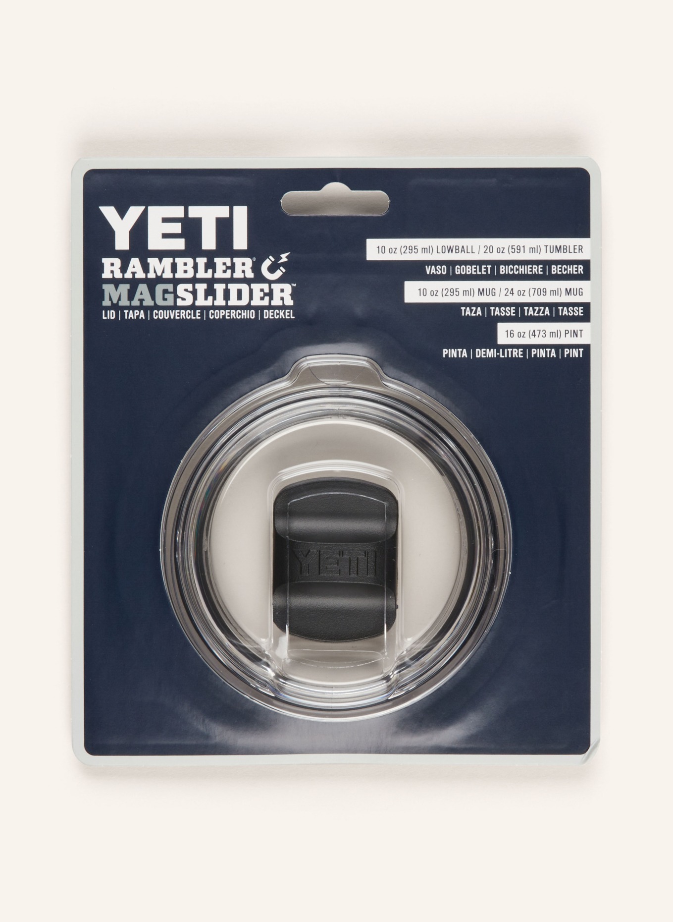 YETI Thermobecher-Deckel RAMBLER® MAGSLIDER™ MEDIUM, Farbe: WEISS/ SCHWARZ (Bild 1)