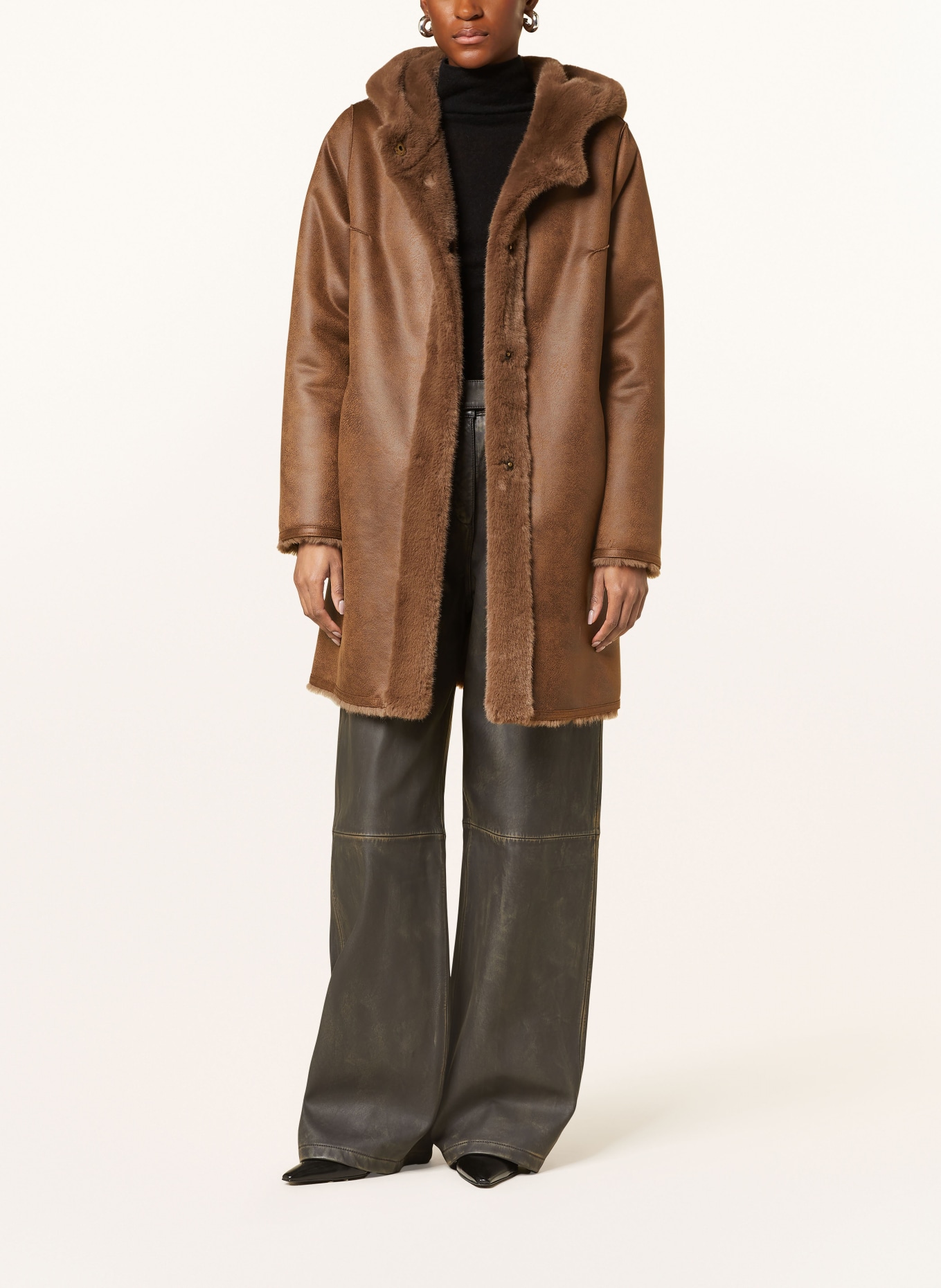 STUDIO AR Faux fur coat ALMA reversible