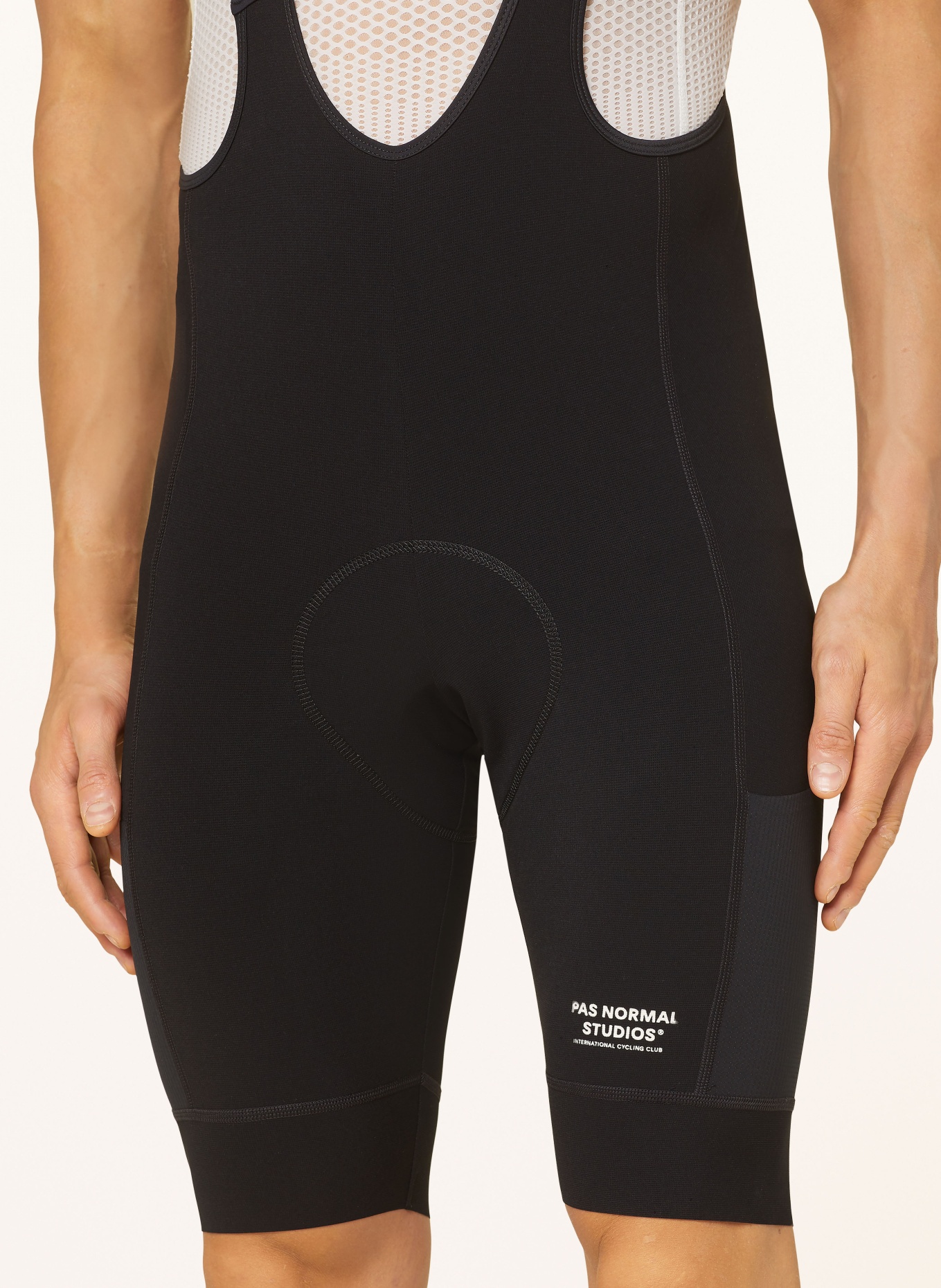 PAS NORMAL STUDIOS Cycling shorts ESCAPISM BIB with straps and padded insert, Color: BLACK (Image 5)