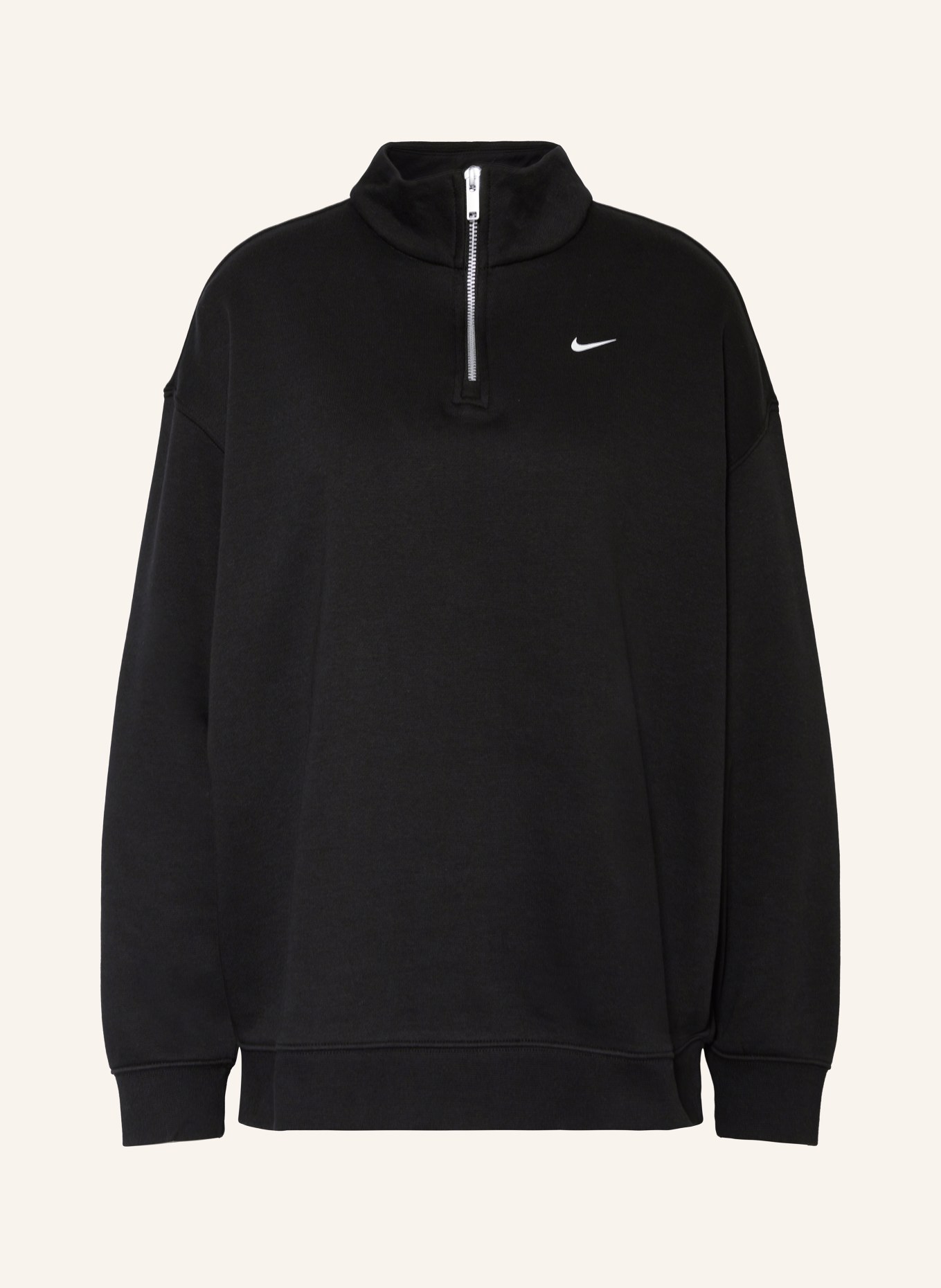 Nike Oversized half-zip sweater SPORTSWEAR, Color: BLACK/ WHITE (Image 1)