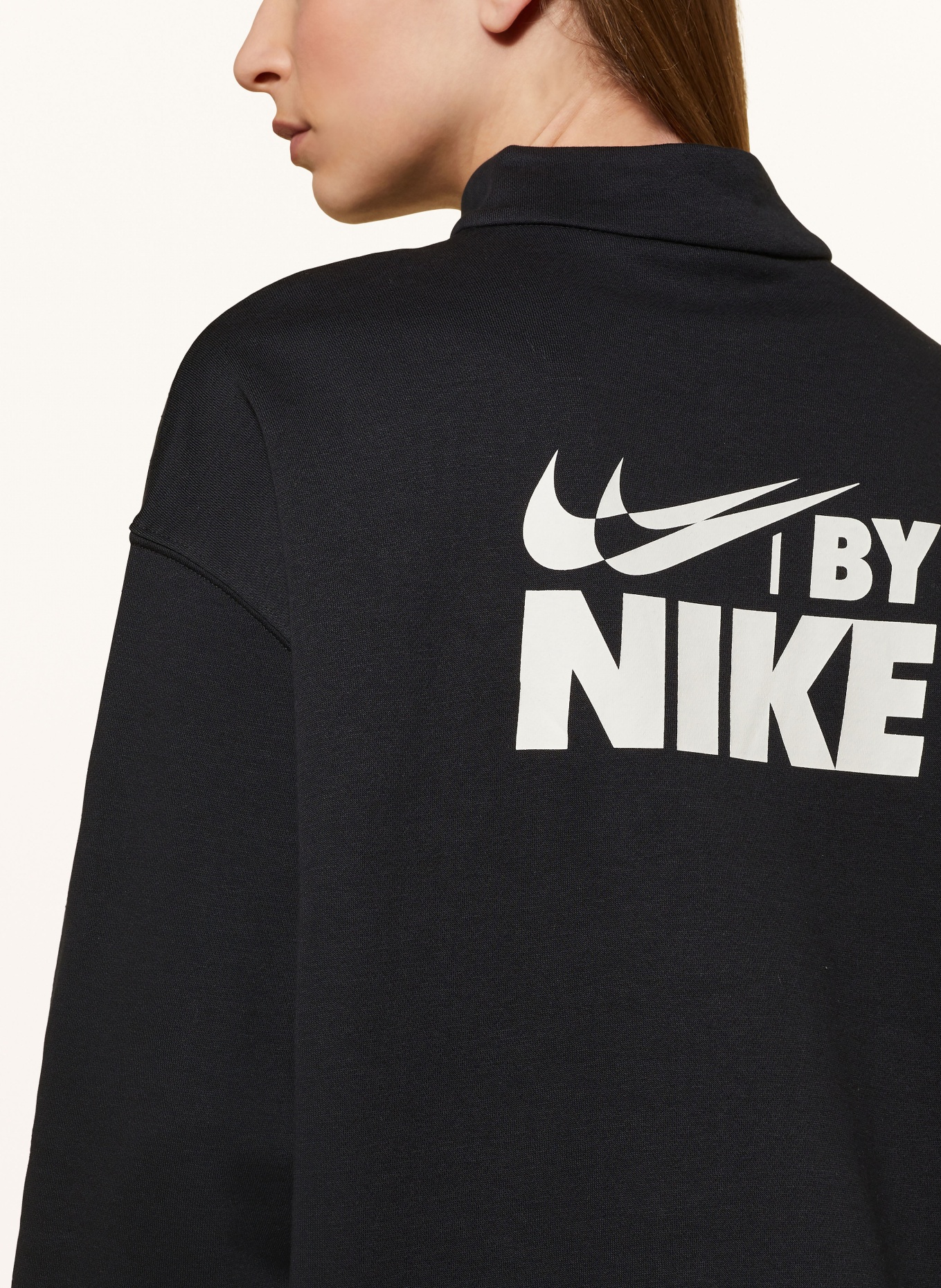 Nike Oversized half-zip sweater SPORTSWEAR, Color: BLACK/ WHITE (Image 5)