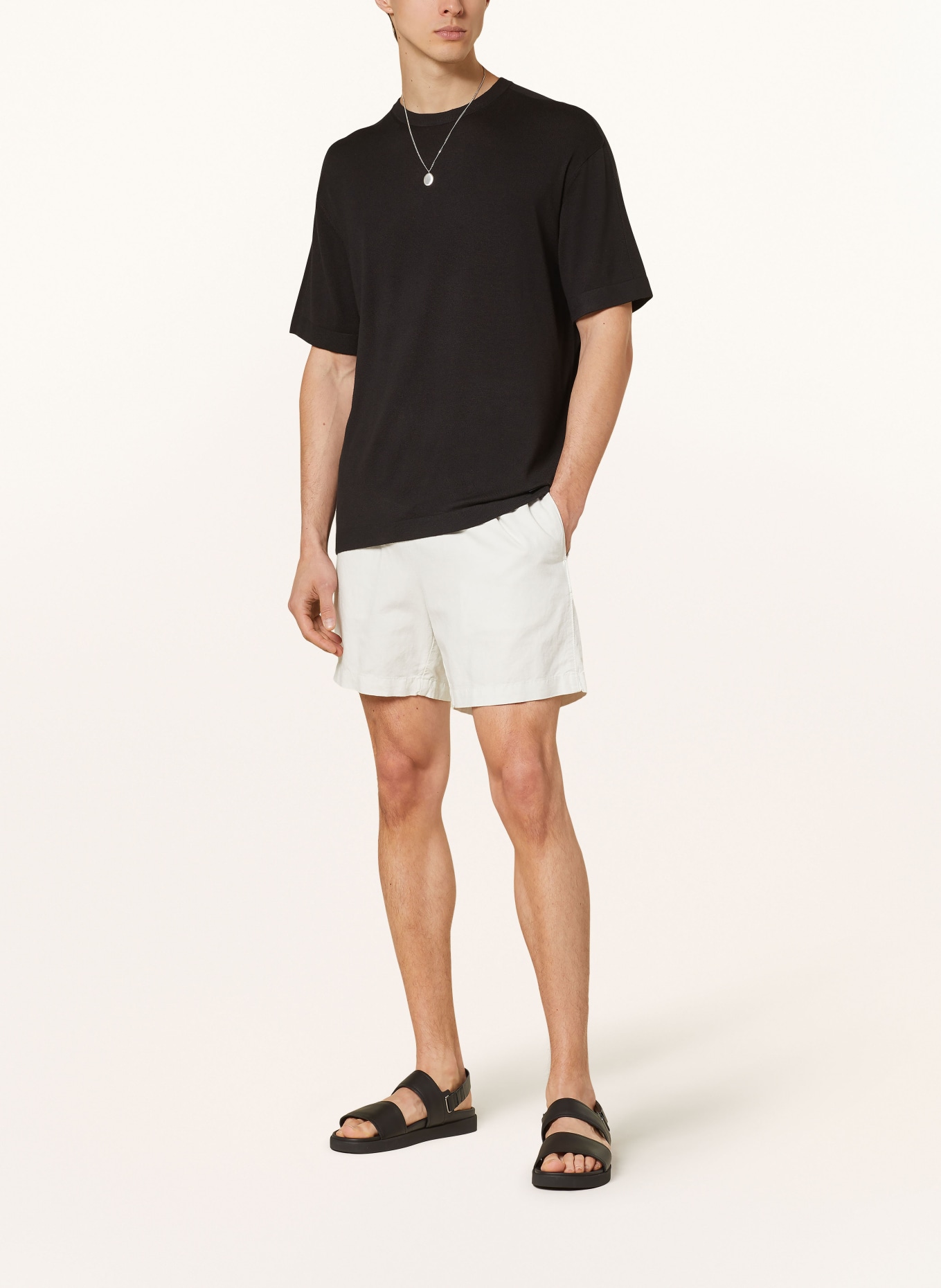 Calvin Klein Linen shorts, Color: CREAM (Image 2)
