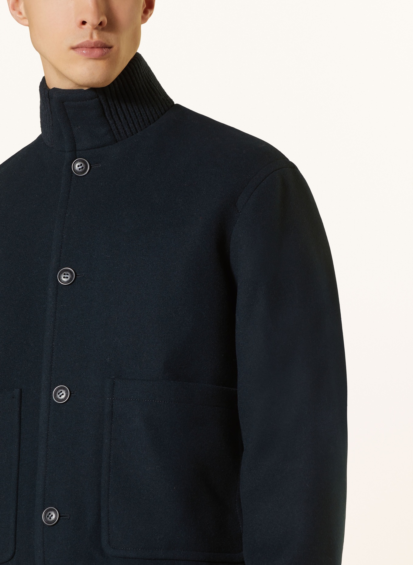 WOOLRICH Overjacket MELTON, Farbe: DUNKELBLAU (Bild 4)