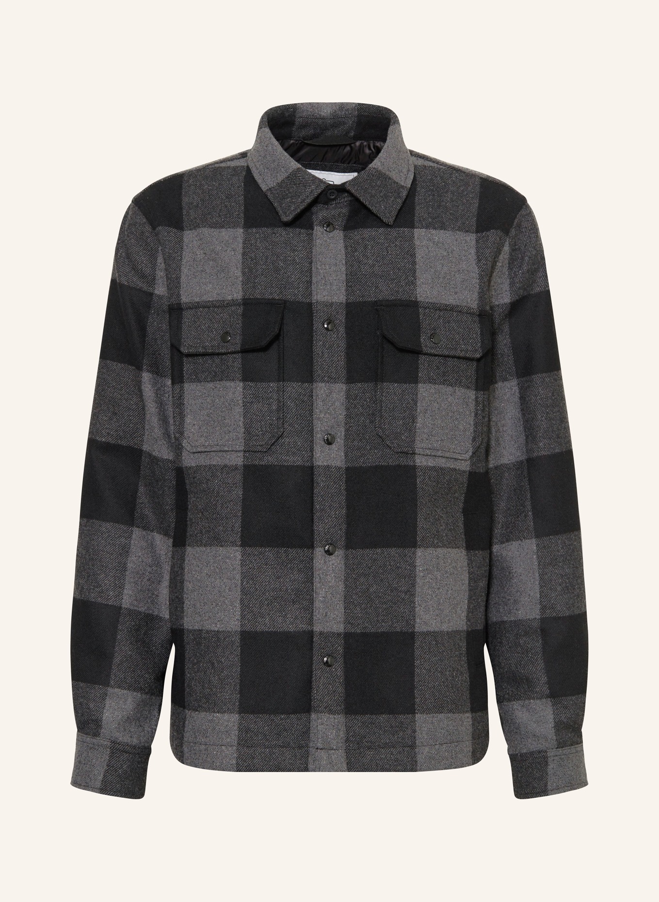 WOOLRICH Daunen-Overjacket ALASKAN, Farbe: SCHWARZ/ DUNKELGRAU (Bild 1)