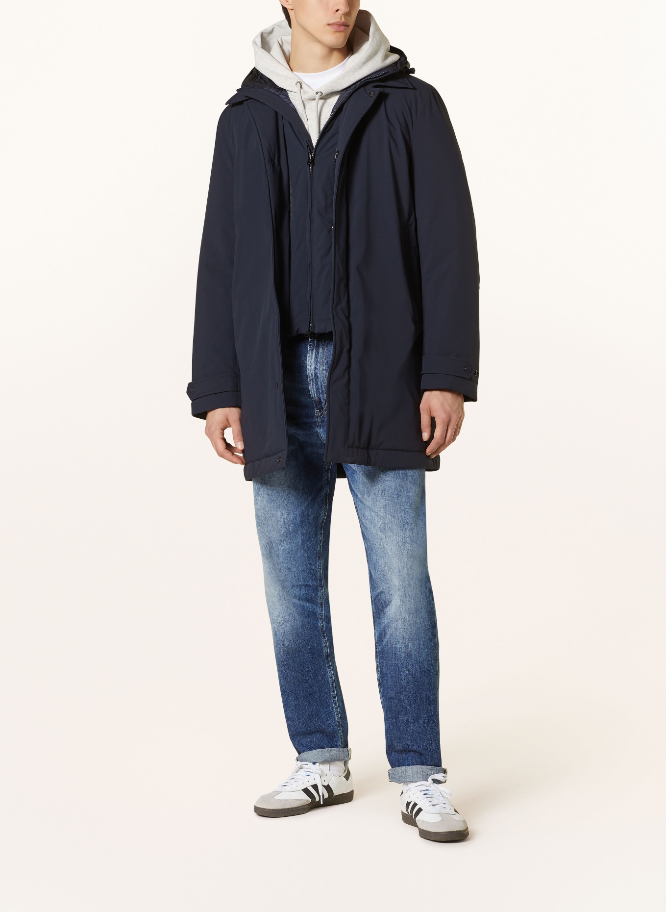 WOOLRICH Coat: DARK BLUE