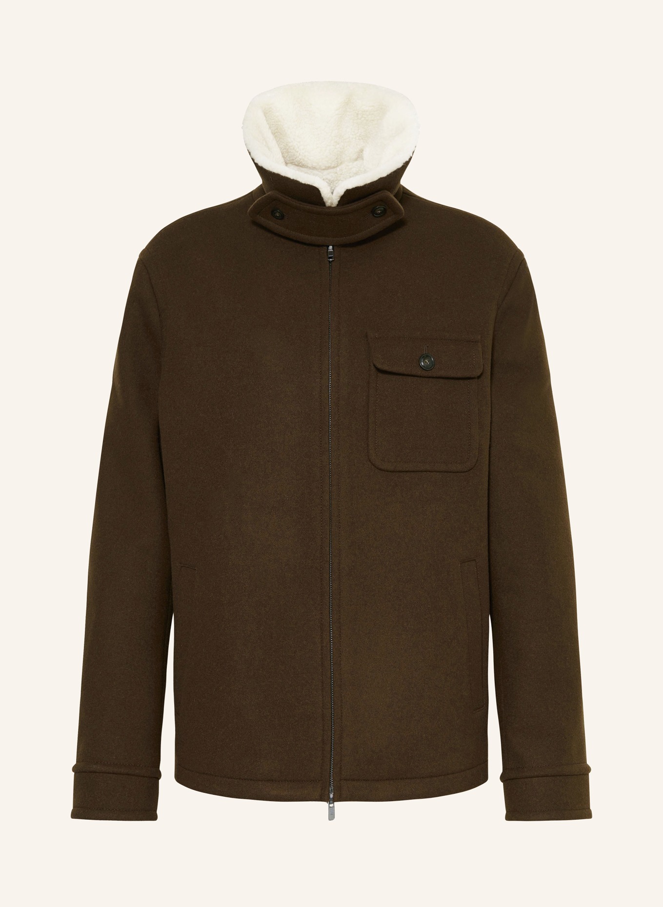 WOOLRICH Jacke MELTON in dunkelbraun