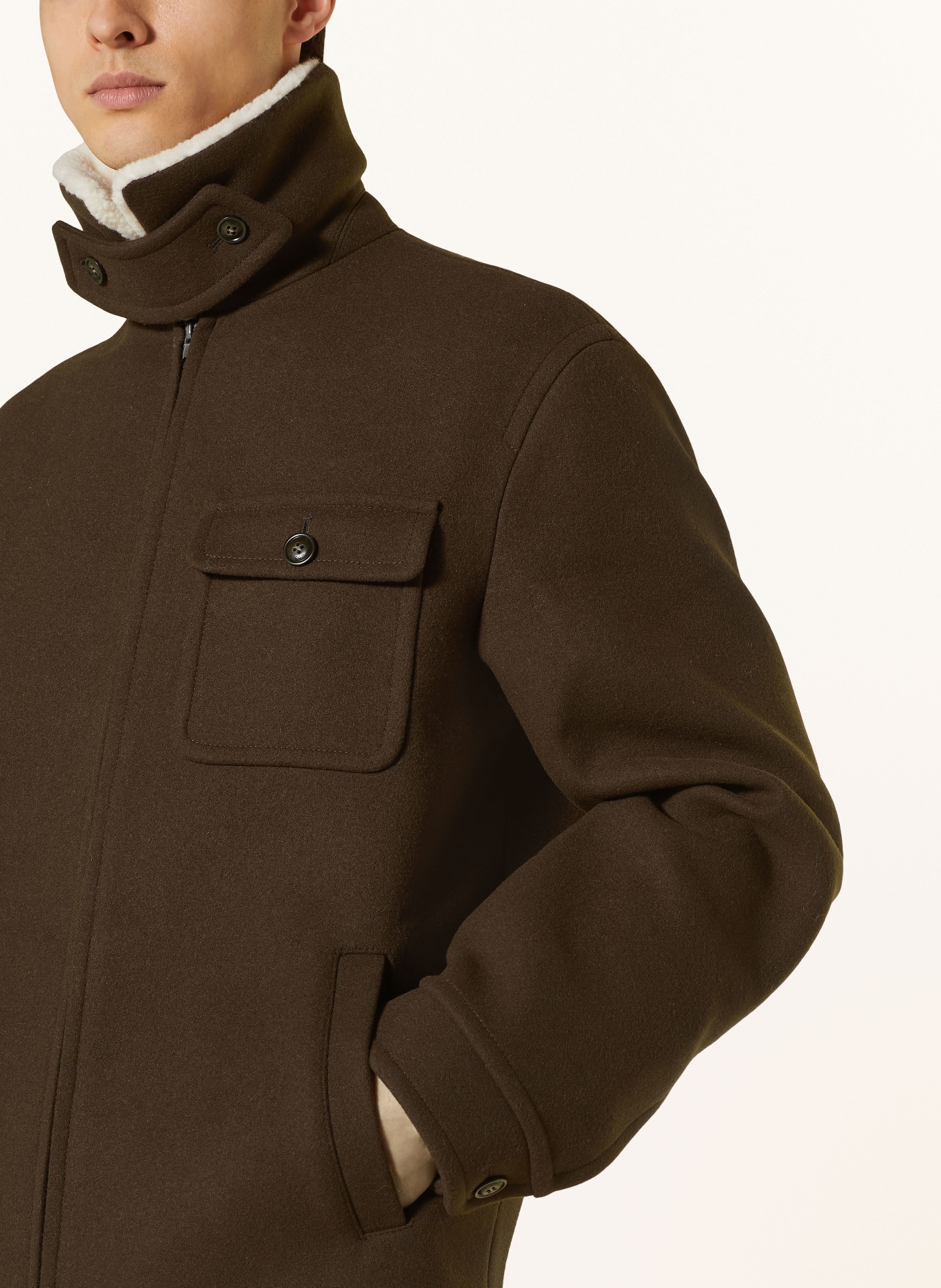 WOOLRICH Jacke MELTON in dunkelbraun