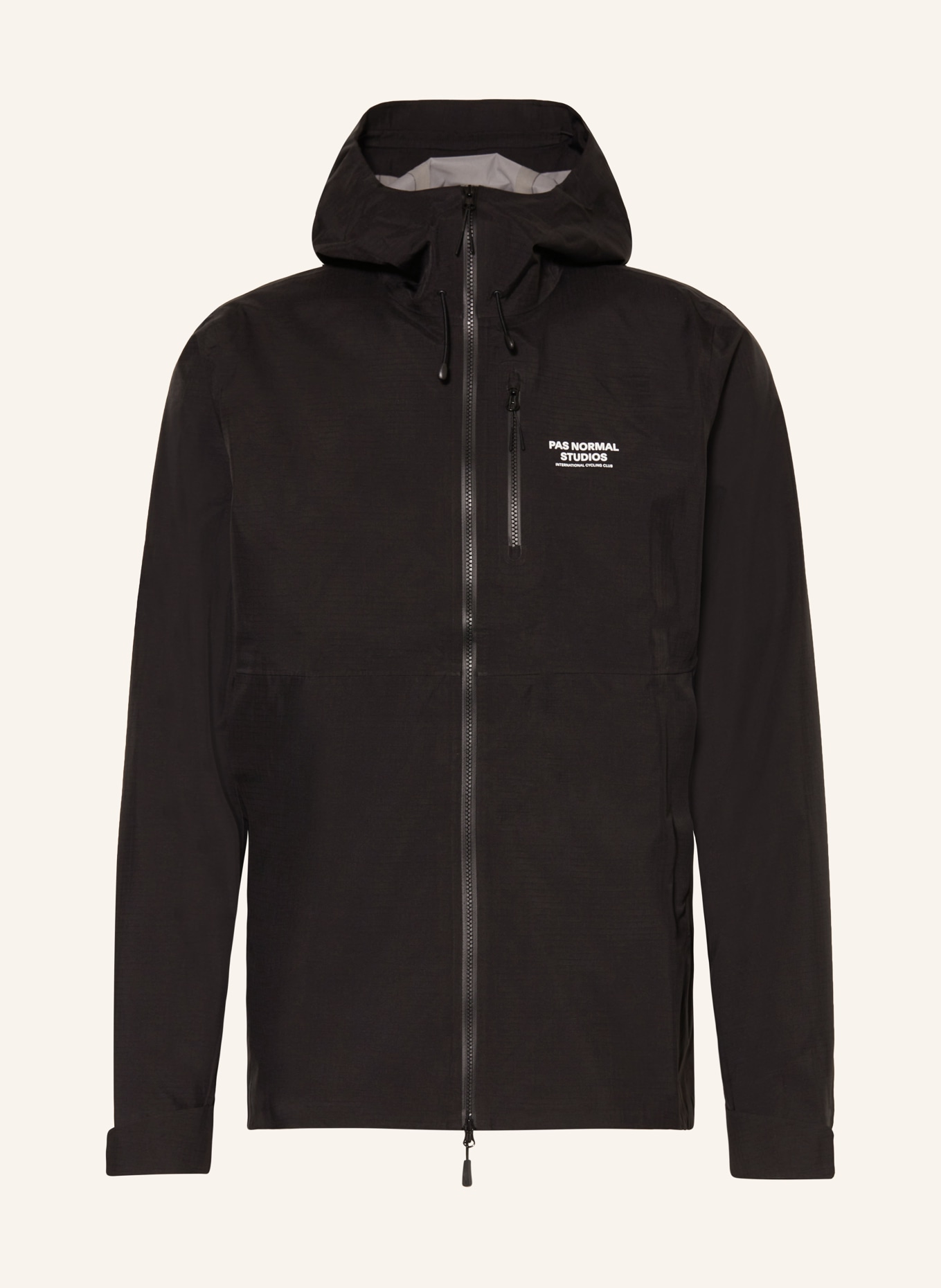 PAS NORMAL STUDIOS Rain jacket OFF-RACE, Color: BLACK (Image 1)