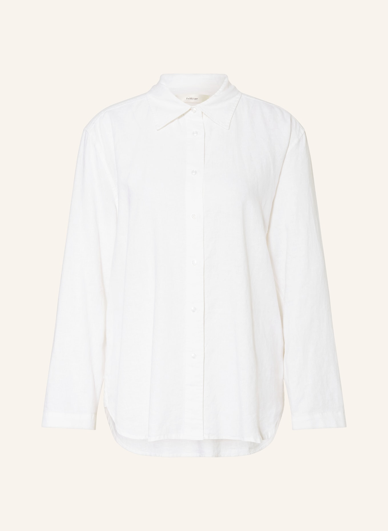 InWear Shirt blouse ELLIEIW with linen, Color: WHITE (Image 1)