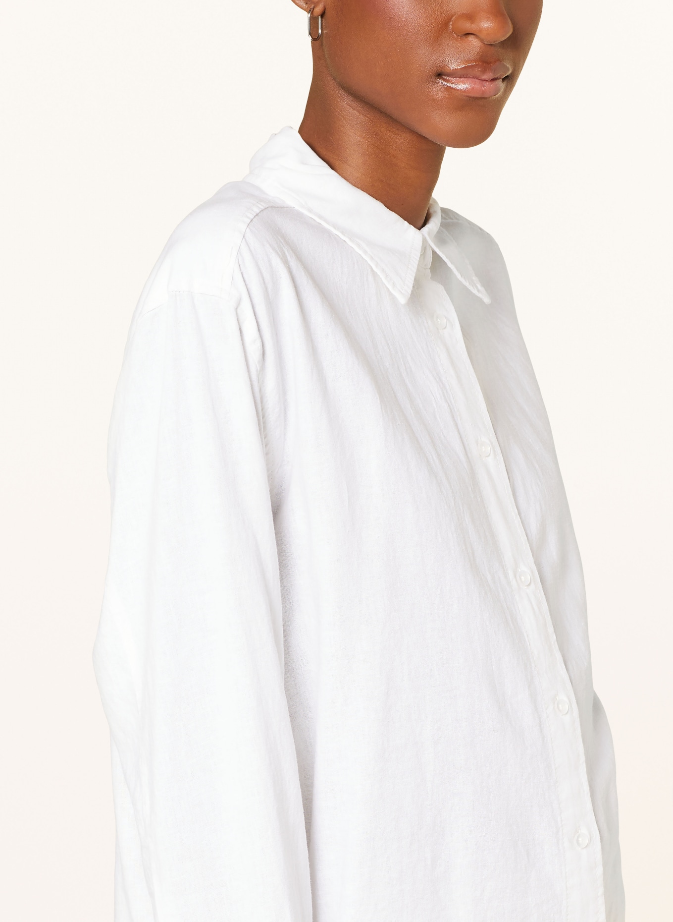 InWear Shirt blouse ELLIEIW with linen, Color: WHITE (Image 4)
