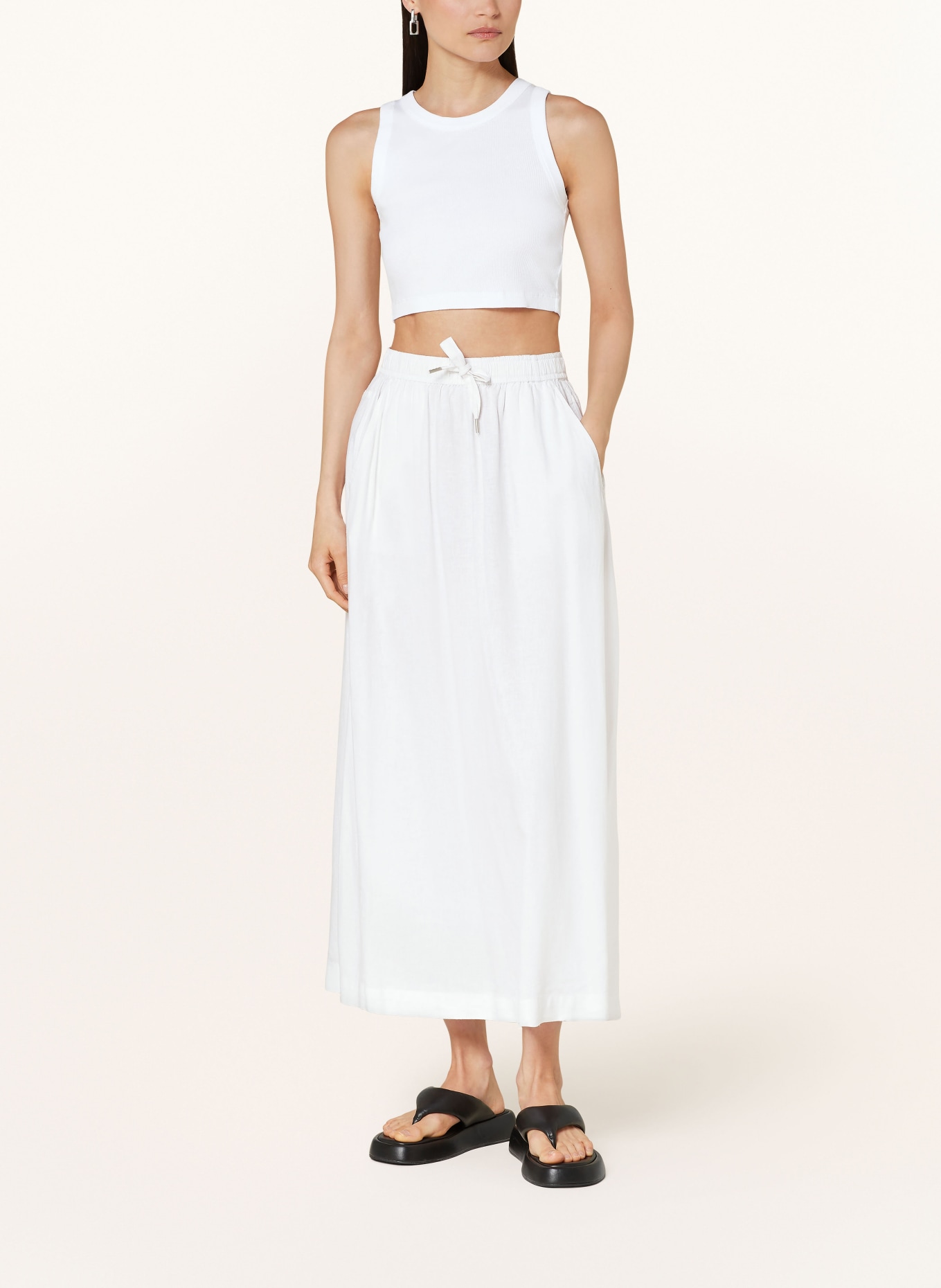 InWear Skirt ELLIEIW with linen, Color: WHITE (Image 2)