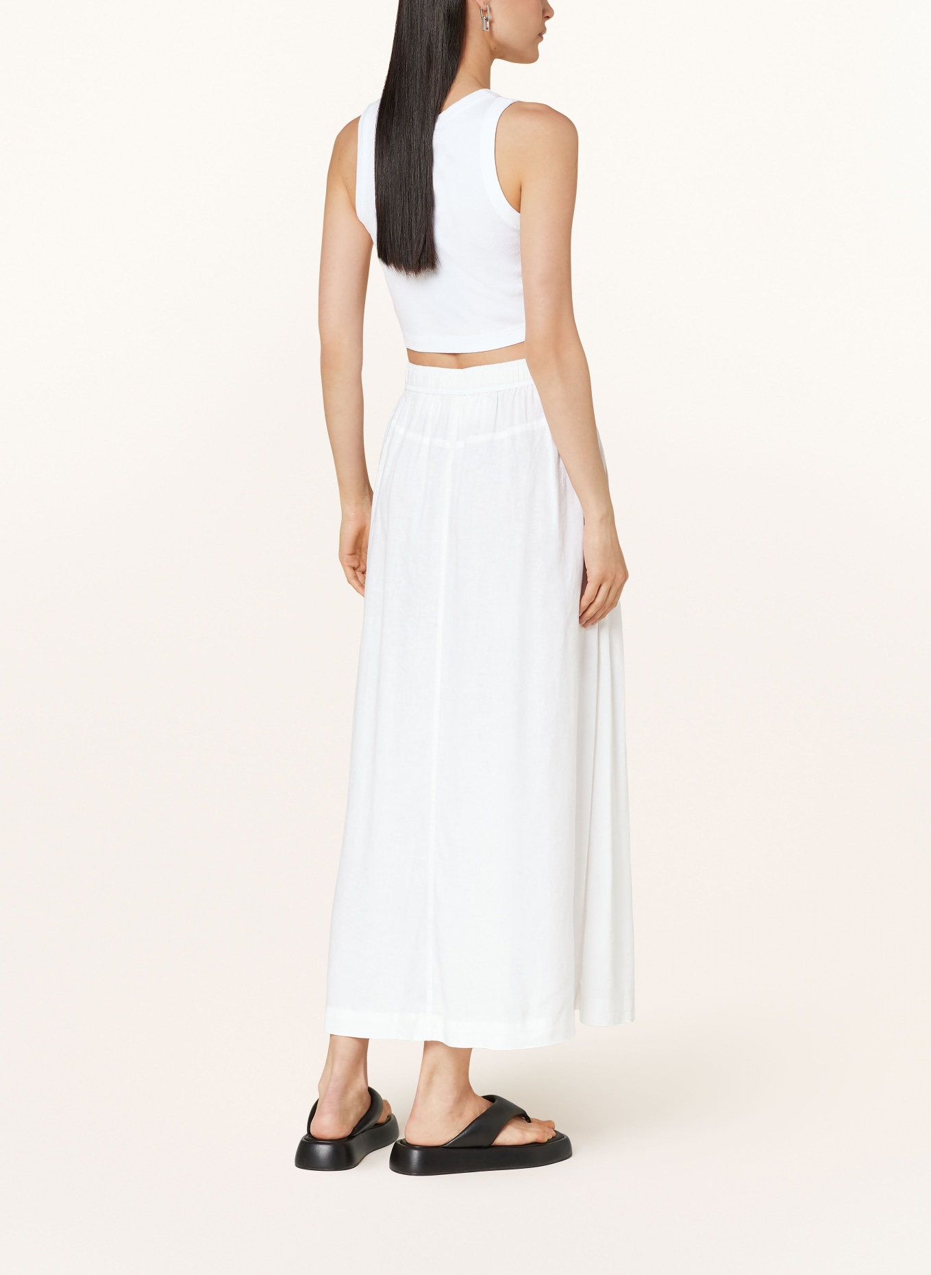 InWear Skirt ELLIEIW with linen, Color: WHITE (Image 3)