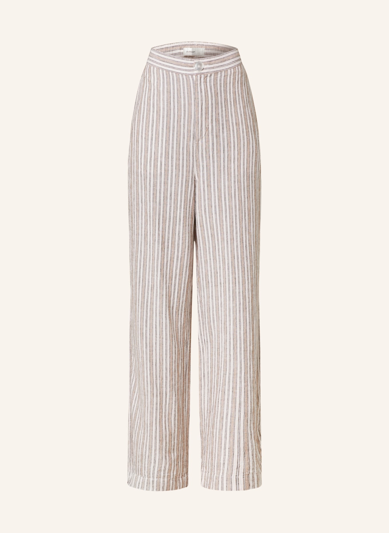 InWear Wide leg trousers ELLIEIW with linen, Color: ECRU/ BEIGE (Image 1)