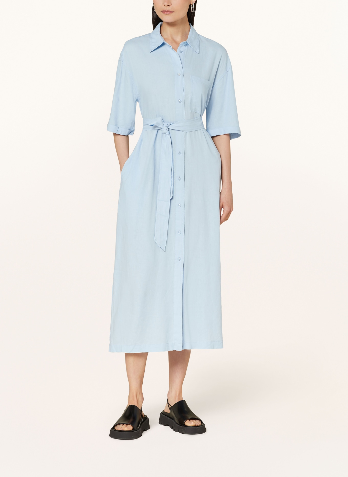 InWear Shirt dress ELLIEIW with linen, Color: LIGHT BLUE (Image 2)