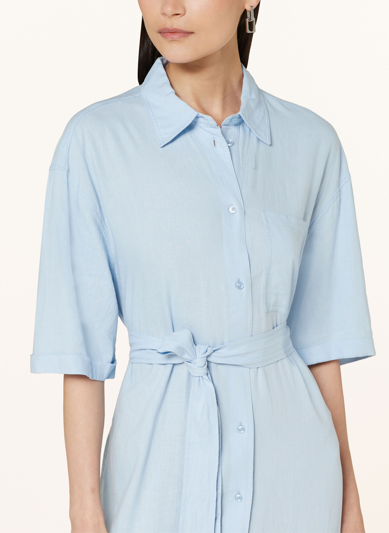InWear Shirt dress ELLIEIW with linen, Color: LIGHT BLUE (Image 4)