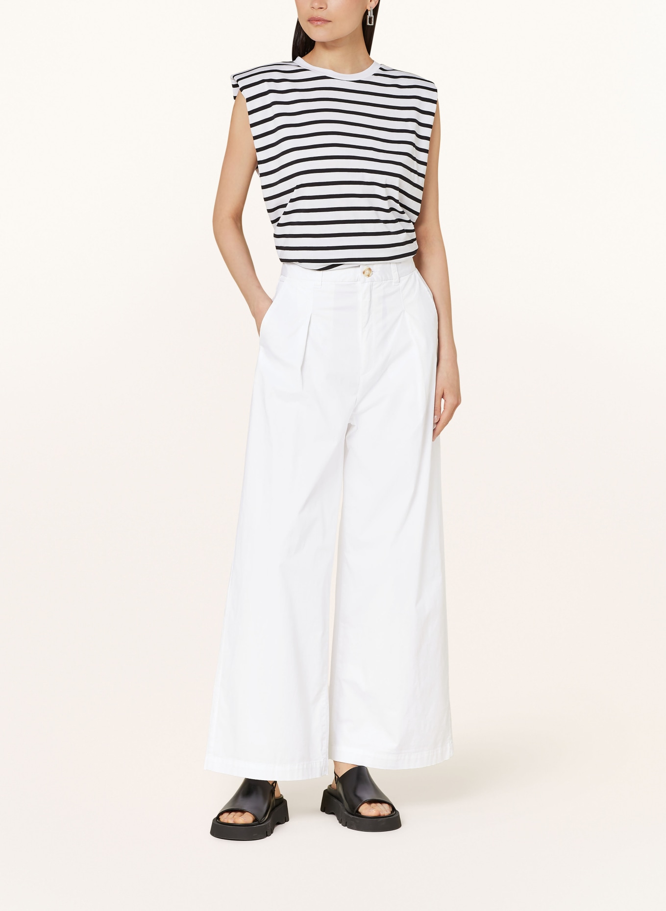 InWear Wide leg trousers POSYIW, Color: WHITE (Image 2)