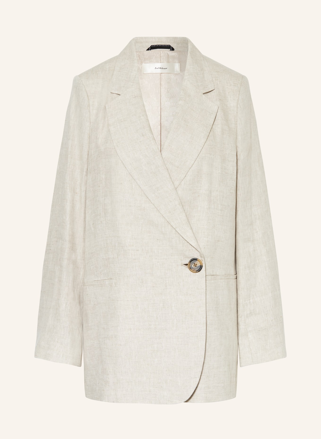 InWear Long blazer XINIAIW made of linen, Color: BEIGE (Image 1)