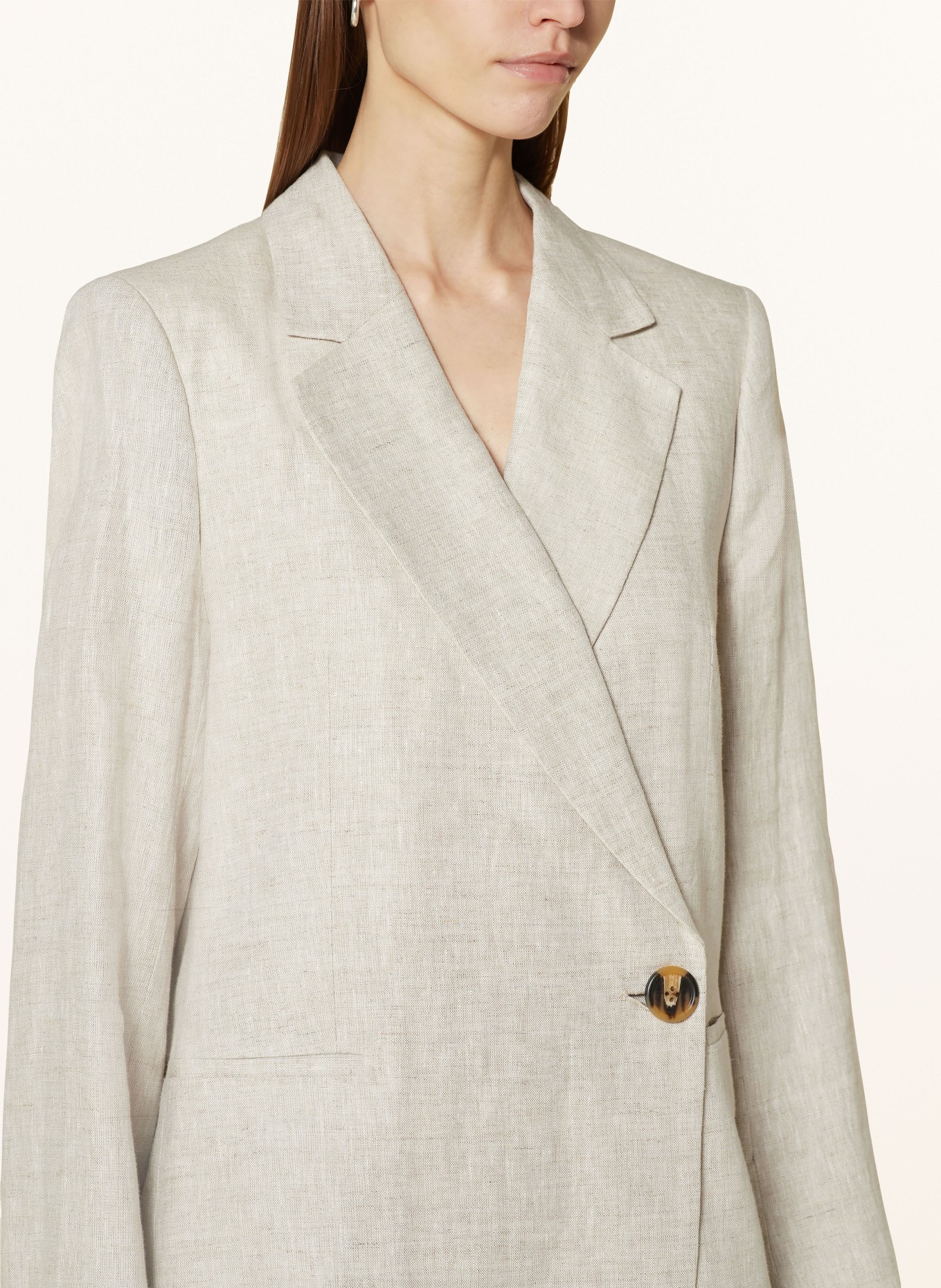 InWear Long blazer XINIAIW made of linen, Color: BEIGE (Image 4)