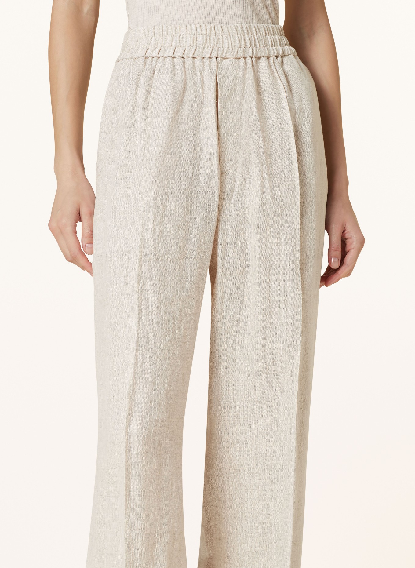 InWear Wide leg trousers XINIAIW made of linen, Color: BEIGE (Image 5)