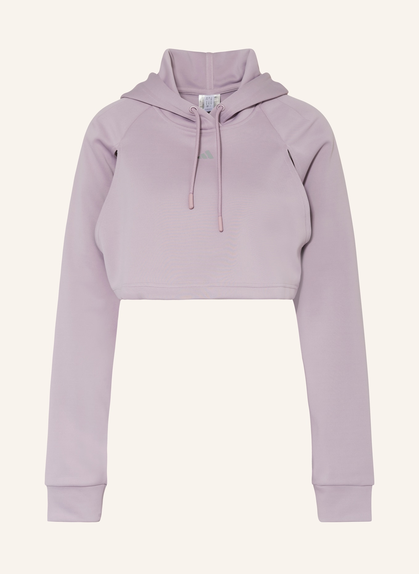 adidas Cropped hoodie HIIT AEROREADY with cut-outs, Color: ROSE (Image 1)