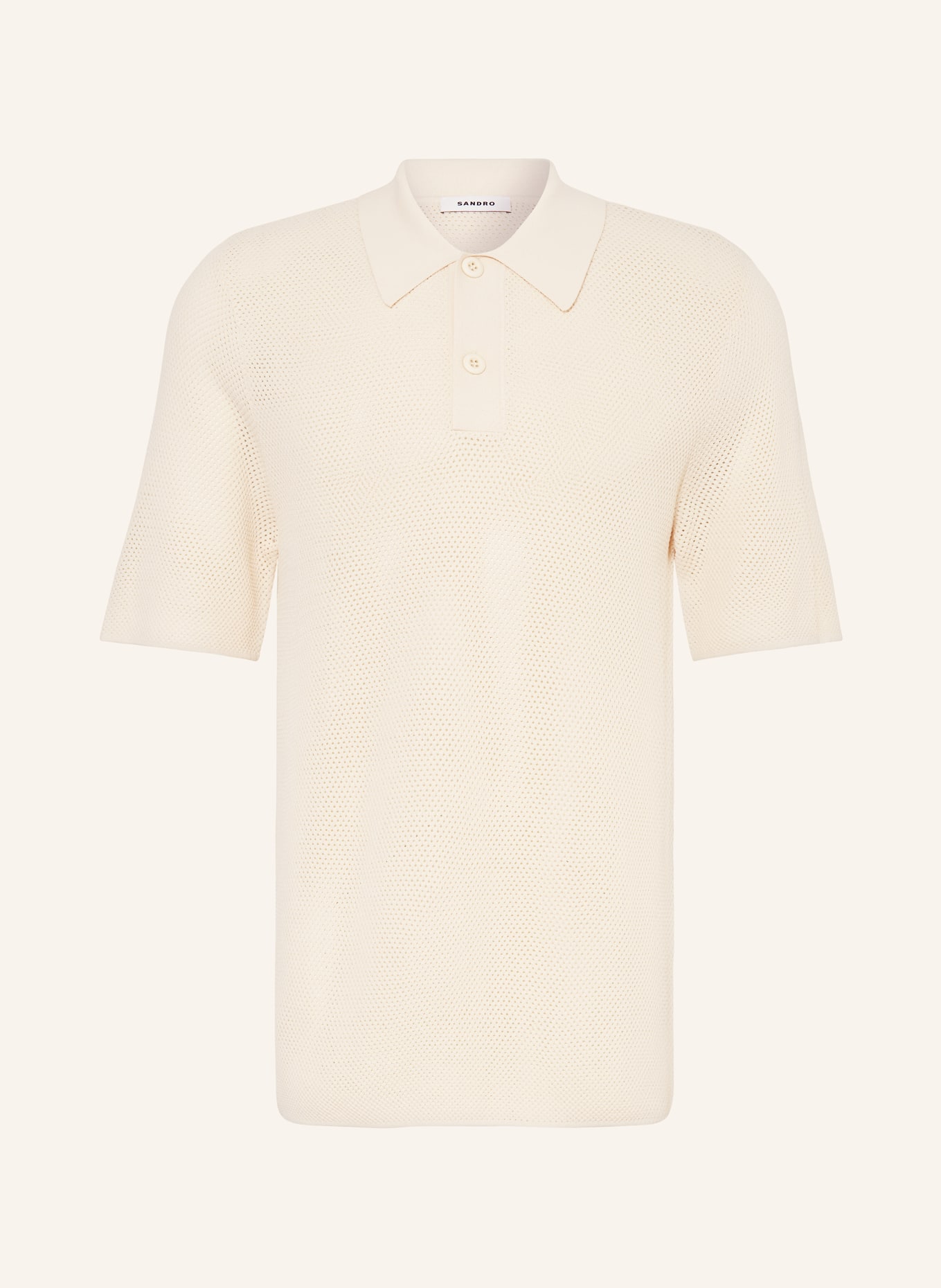SANDRO Strick-Poloshirt, Farbe: ECRU (Bild 1)