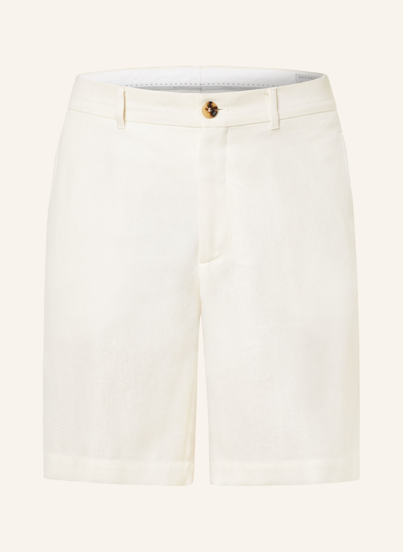 BRUNELLO CUCINELLI Shorts with linen, Color: WHITE (Image 1)