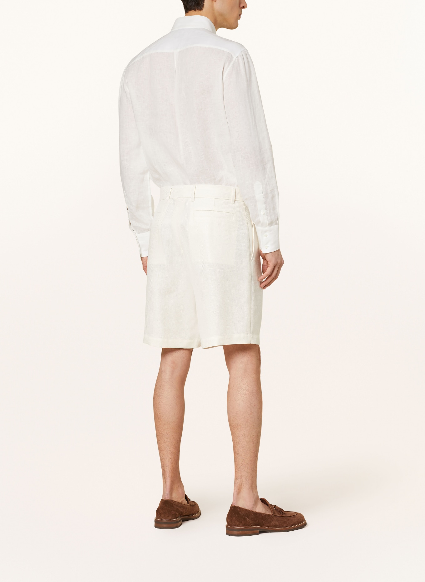 BRUNELLO CUCINELLI Shorts with linen, Color: WHITE (Image 3)