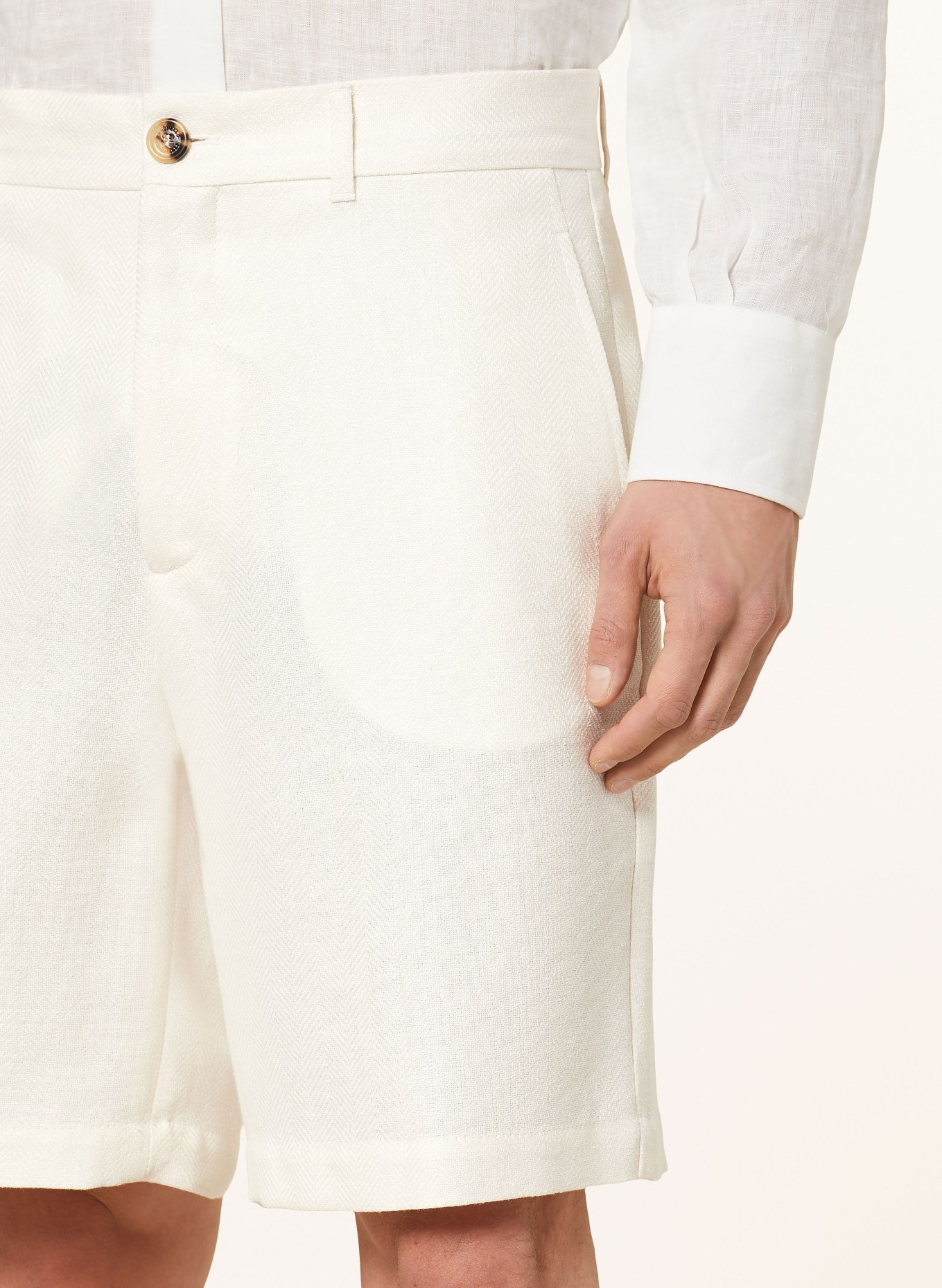 BRUNELLO CUCINELLI Shorts with linen, Color: WHITE (Image 5)