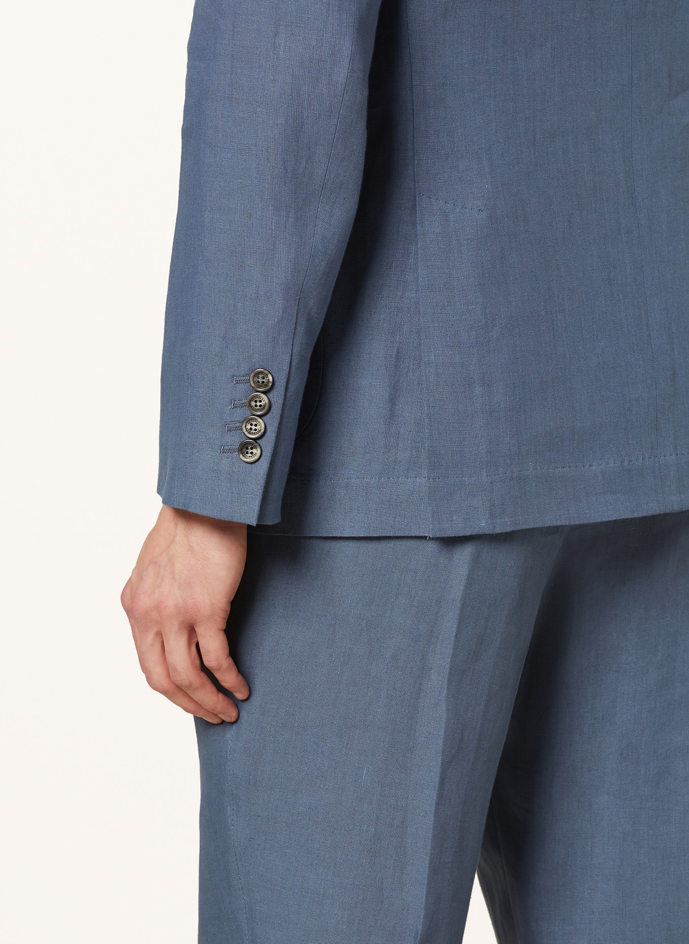 BRUNELLO CUCINELLI Linen jacket extra slim fit, Color: C280 OCEAN BLUE (Image 6)