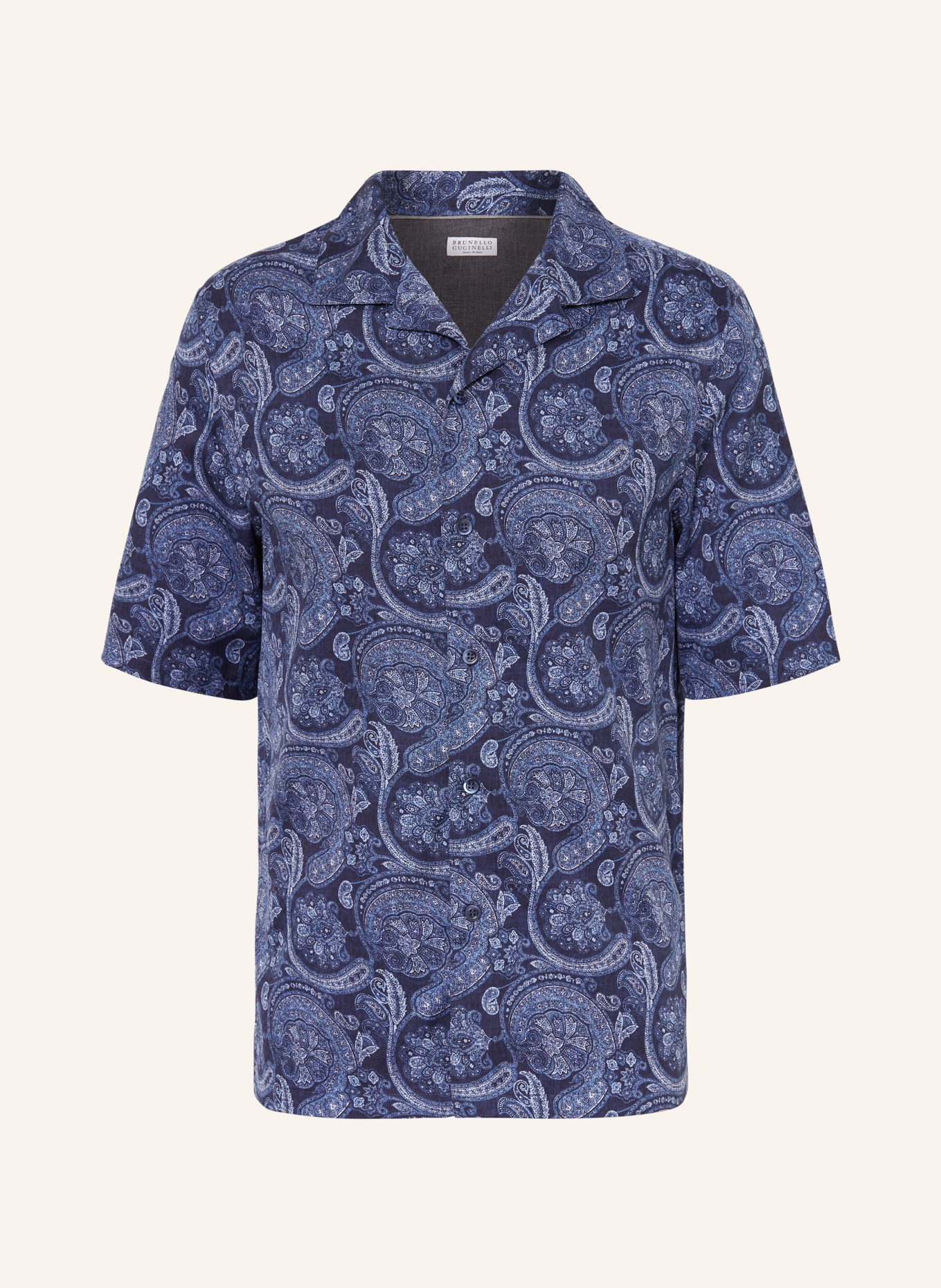 BRUNELLO CUCINELLI Resort shirt easy fit, Color: DARK BLUE/ BLUE/ LIGHT BLUE (Image 1)