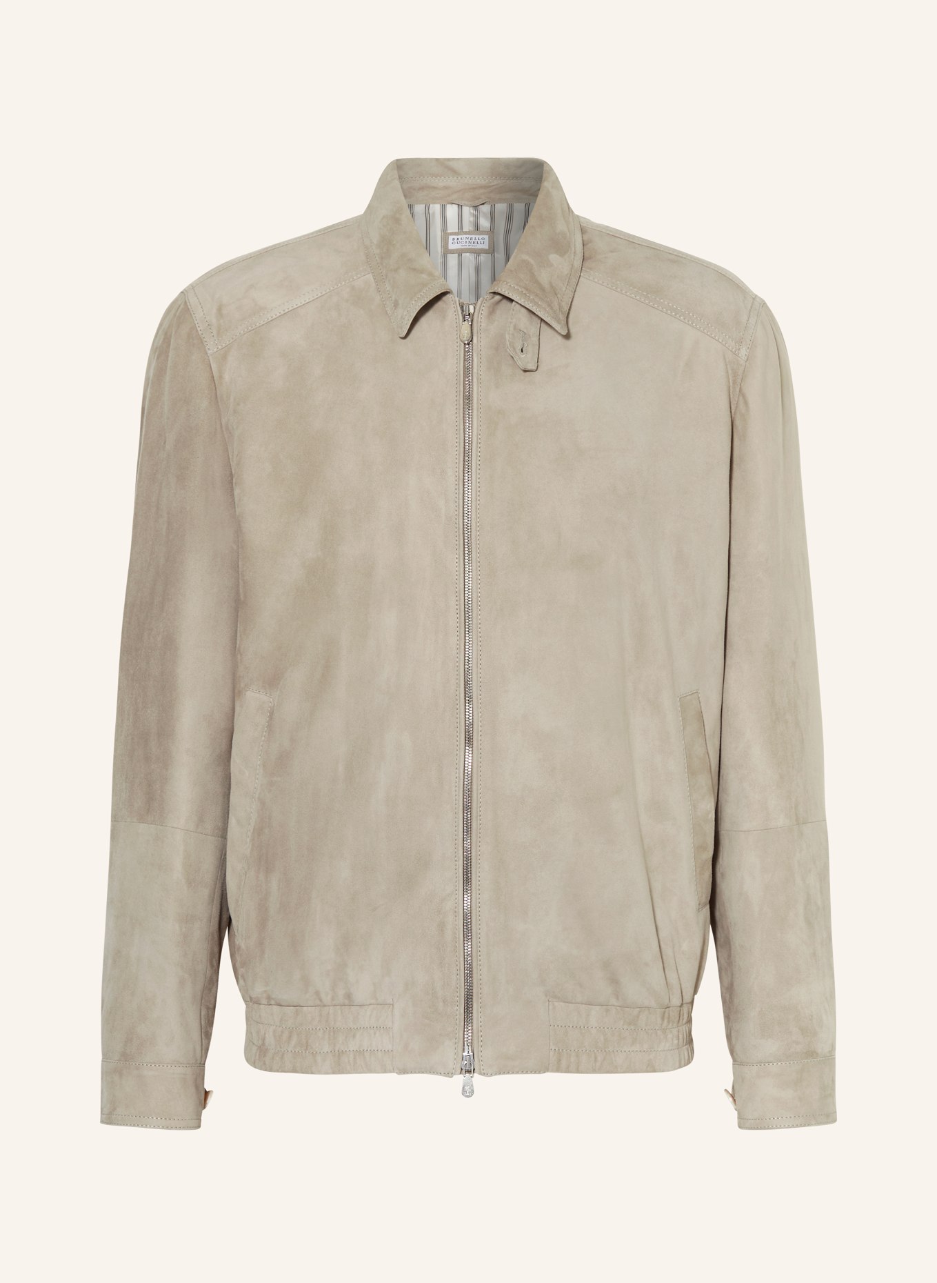 BRUNELLO CUCINELLI Leather jacket, Color: LIGHT GREEN (Image 1)