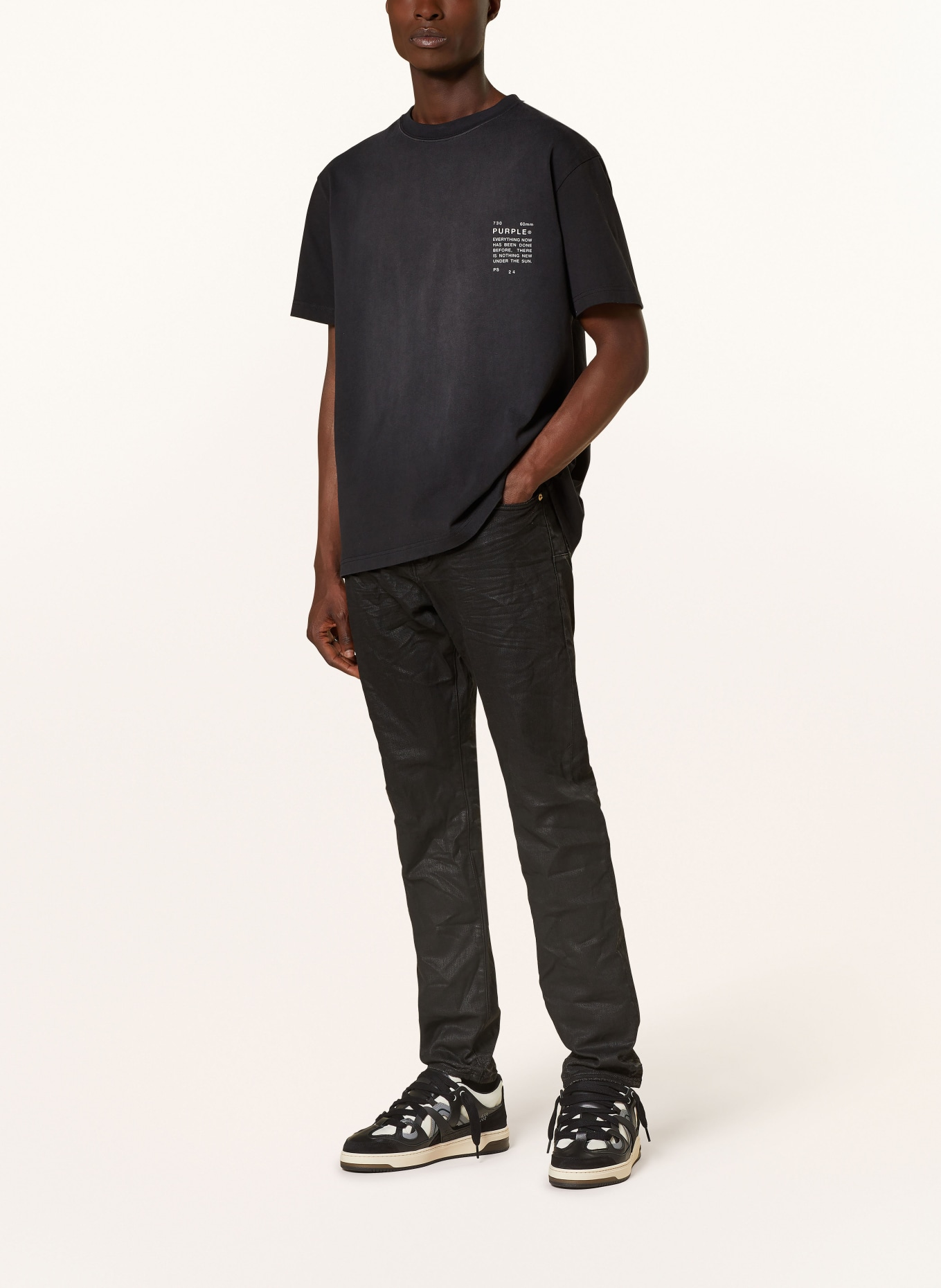 PURPLE BRAND Jeans slim straight fit, Color: BLACK (Image 2)