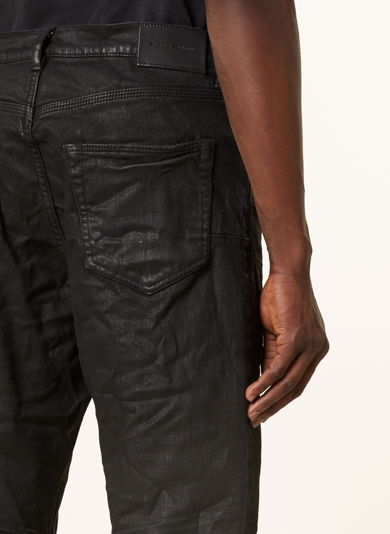 PURPLE BRAND Jeans slim straight fit, Color: BLACK (Image 6)