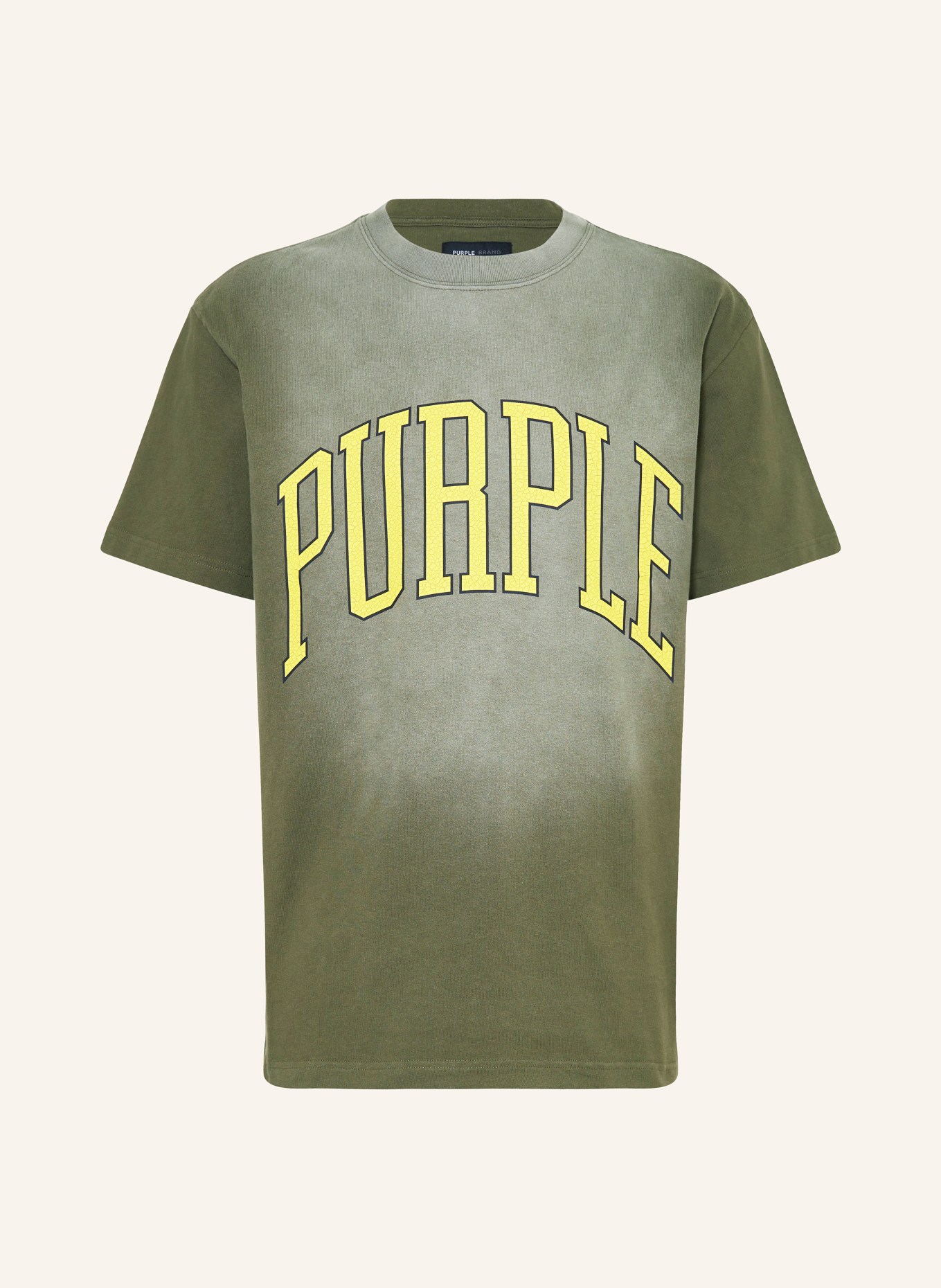 PURPLE BRAND T-shirt, Color: OLIVE/ YELLOW (Image 1)