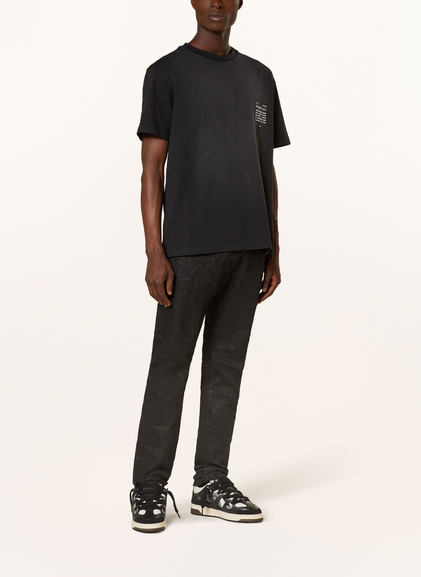 PURPLE BRAND T-shirt, Color: BLACK (Image 2)
