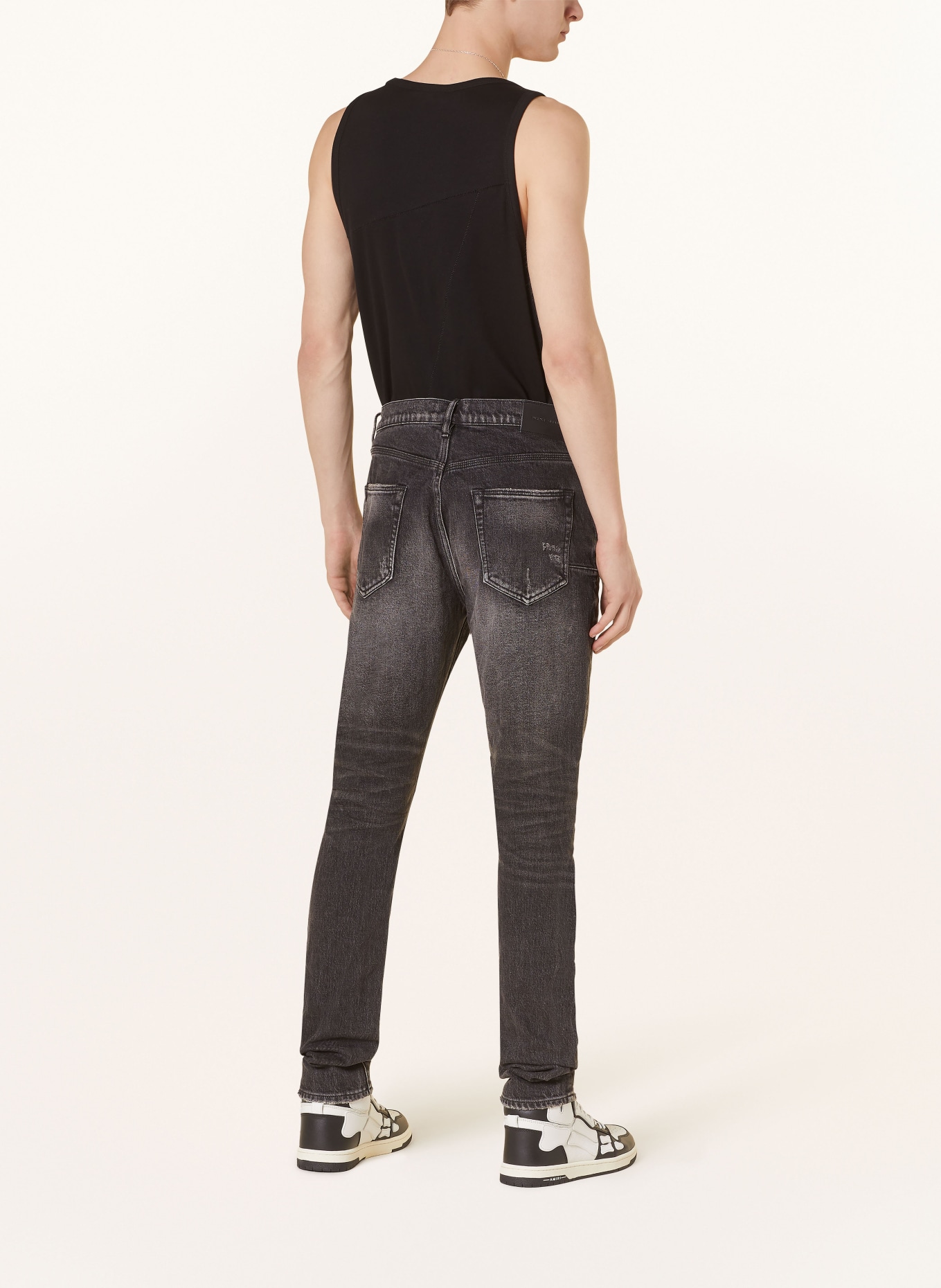 PURPLE BRAND Destroyed jeans P001 skinny fit, Color: BLACK (Image 3)