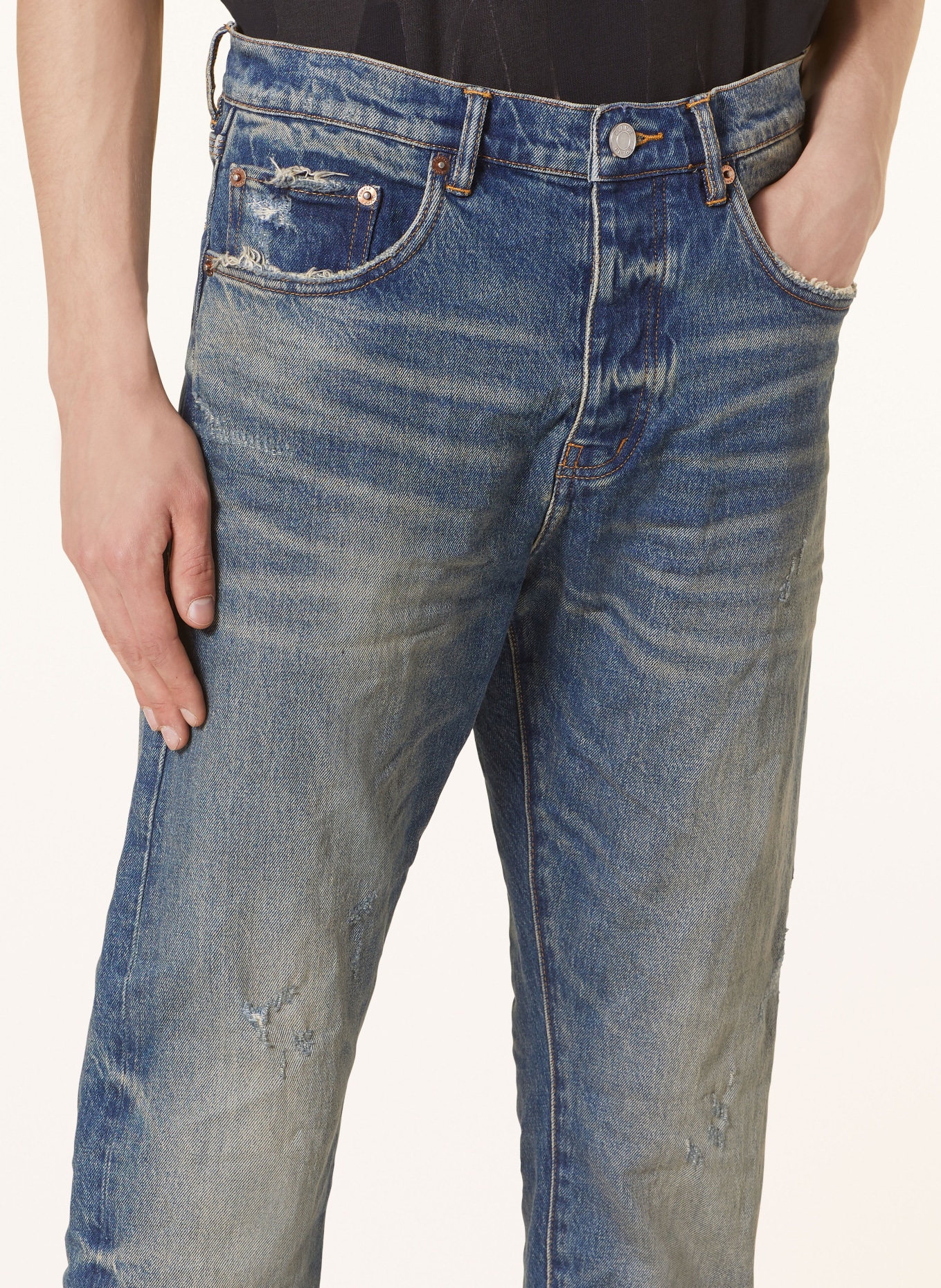 PURPLE BRAND Jeans P005 Slim Straight Fit, Farbe: MID INDIGO (Bild 5)