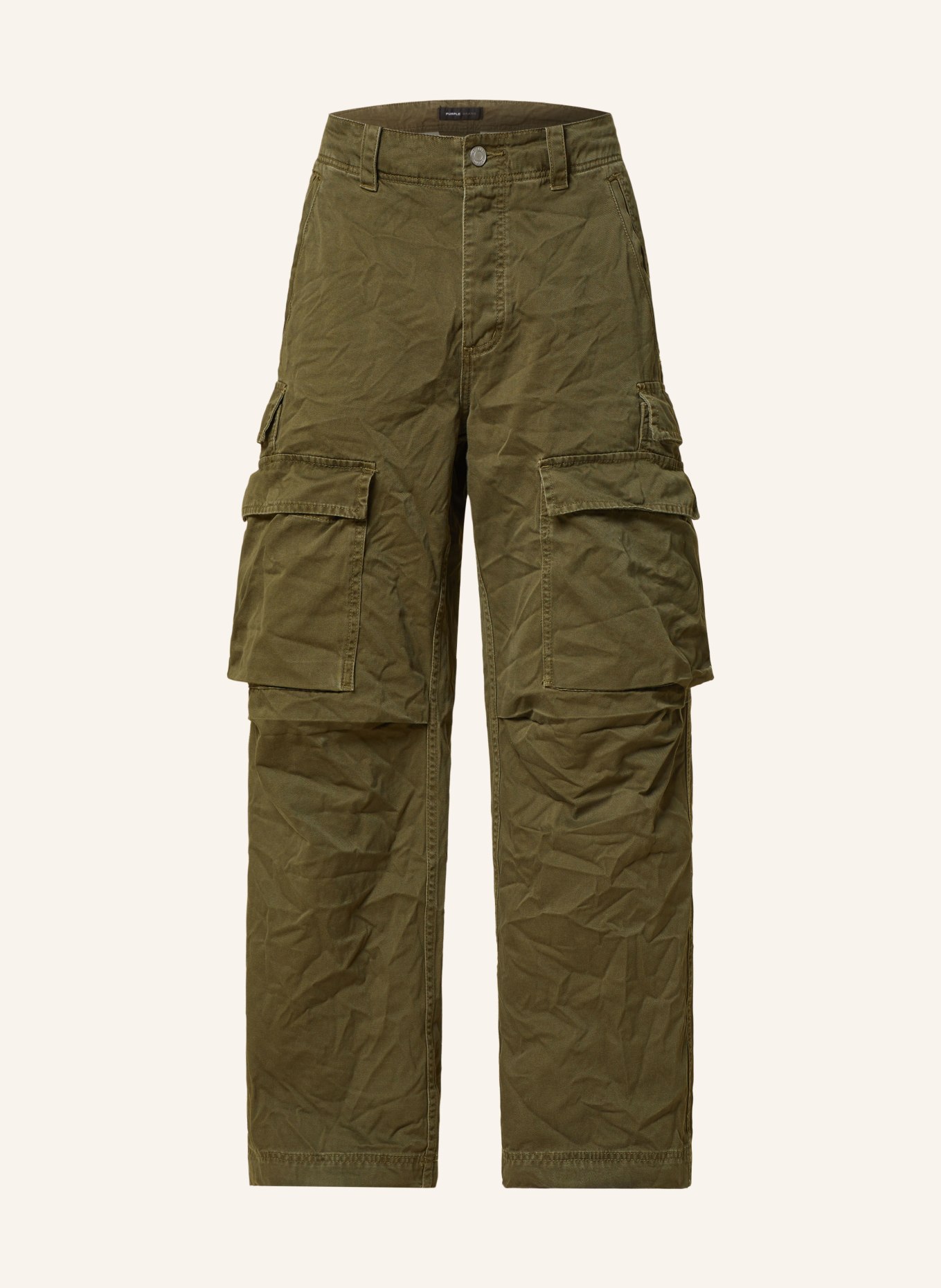 PURPLE BRAND Cargo pants regular fit, Color: DARK GREEN (Image 1)