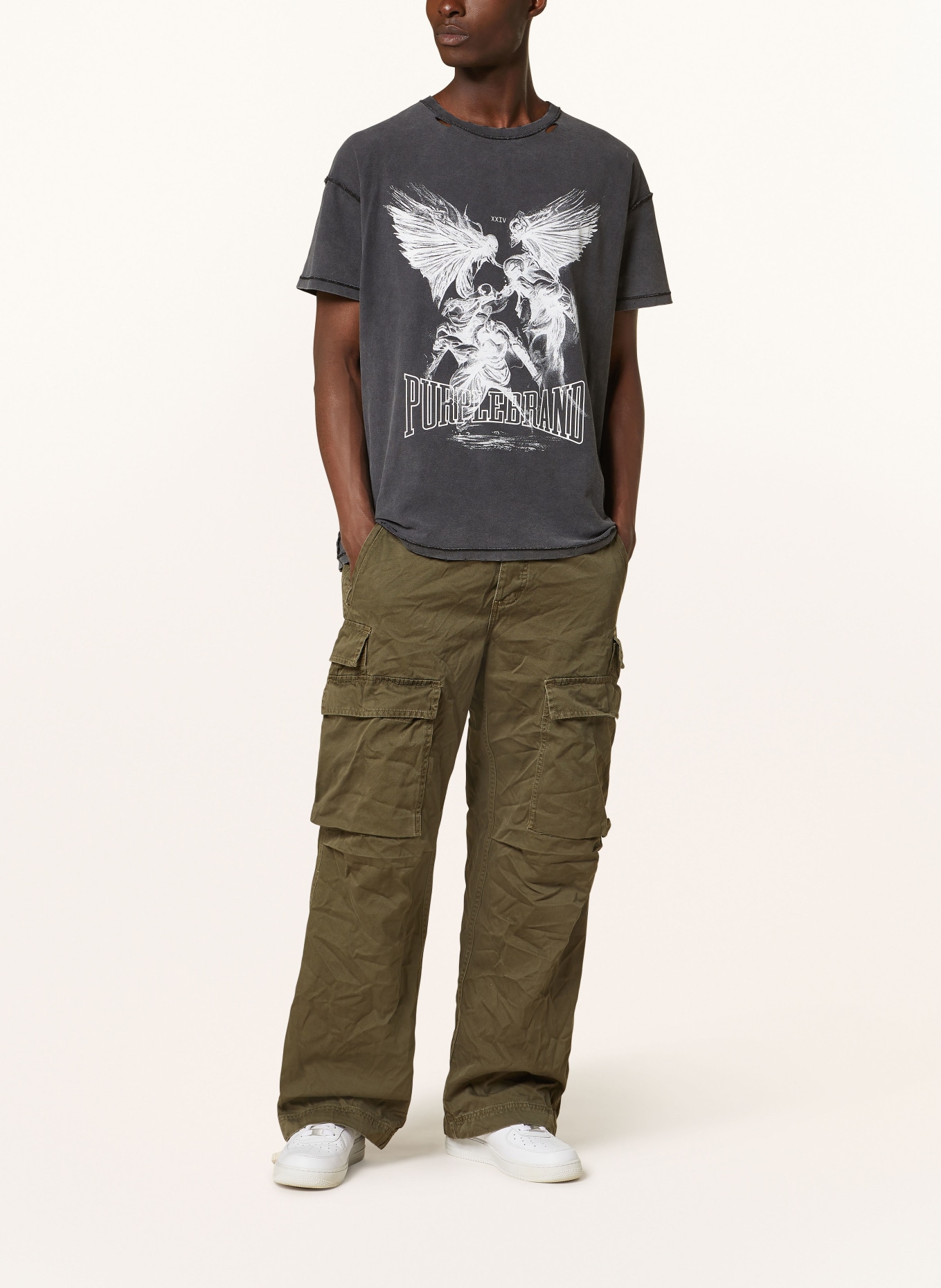 PURPLE BRAND T-shirt, Color: BLACK (Image 2)