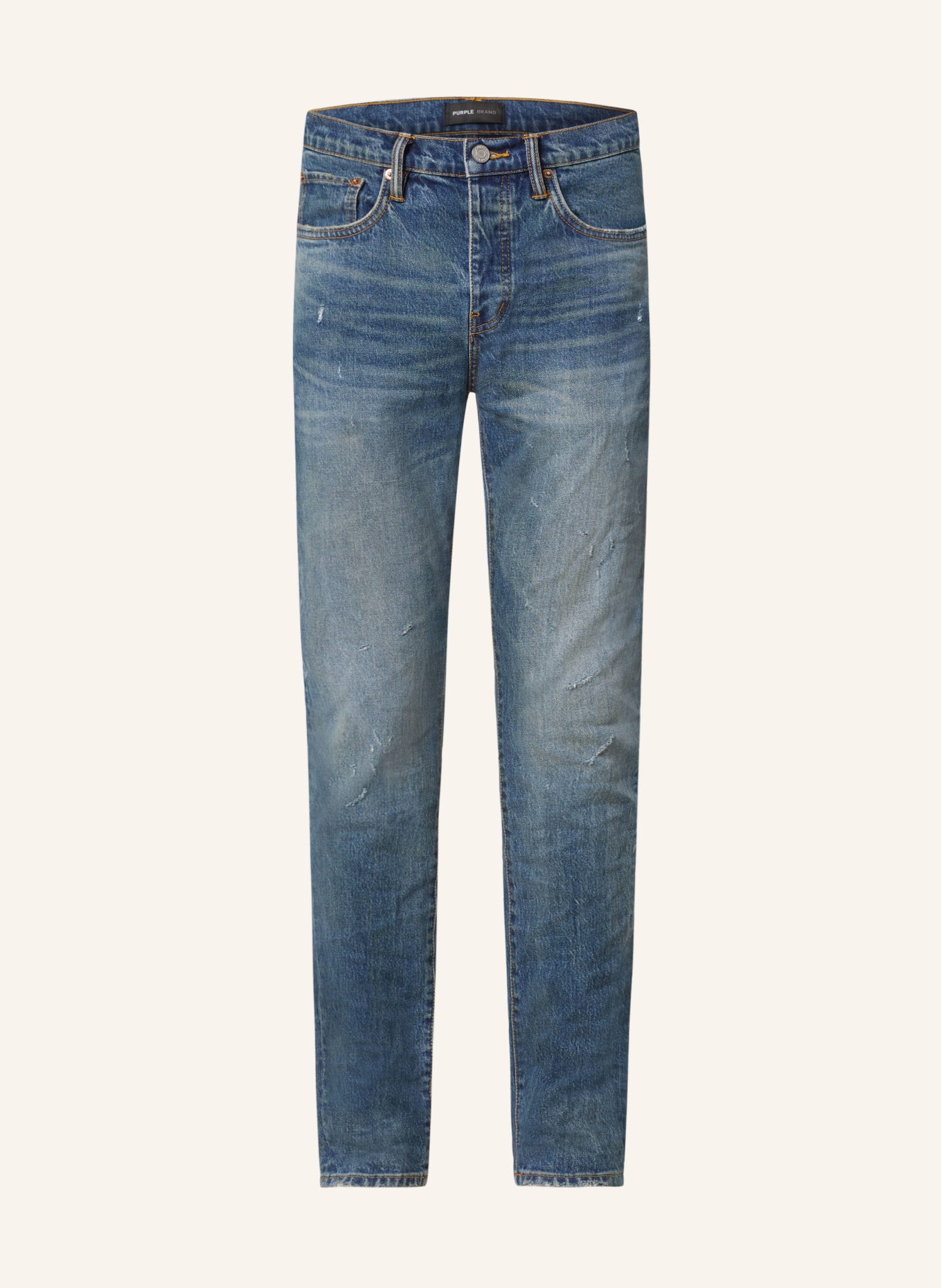 PURPLE BRAND Destroyed Jeans Skinny Fit, Farbe: DK INDIGO (Bild 1)