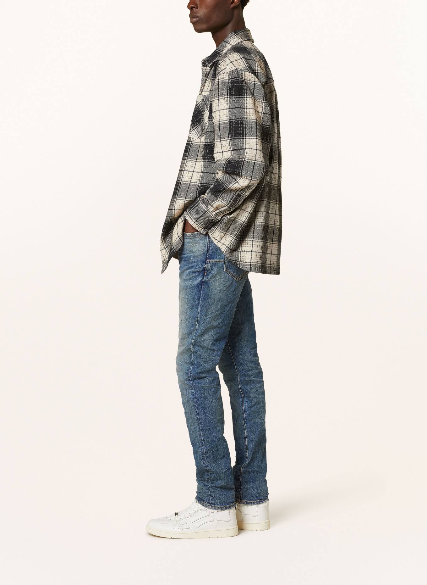 PURPLE BRAND Destroyed jeans skinny fit, Color: DK INDIGO (Image 4)