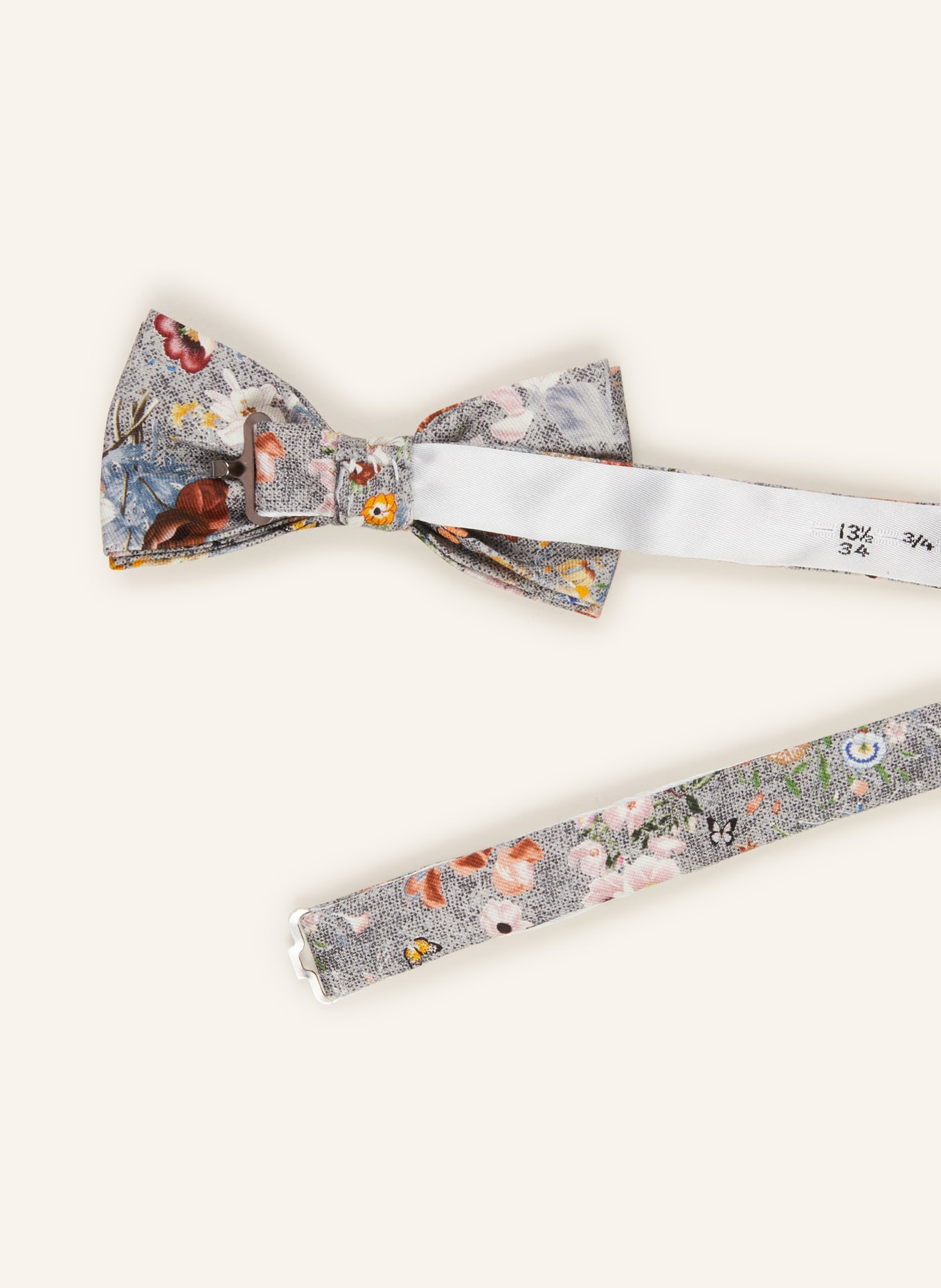 Prince BOWTIE Set: Suspenders, bow tie and pocket square, Color: GRAY (Image 3)