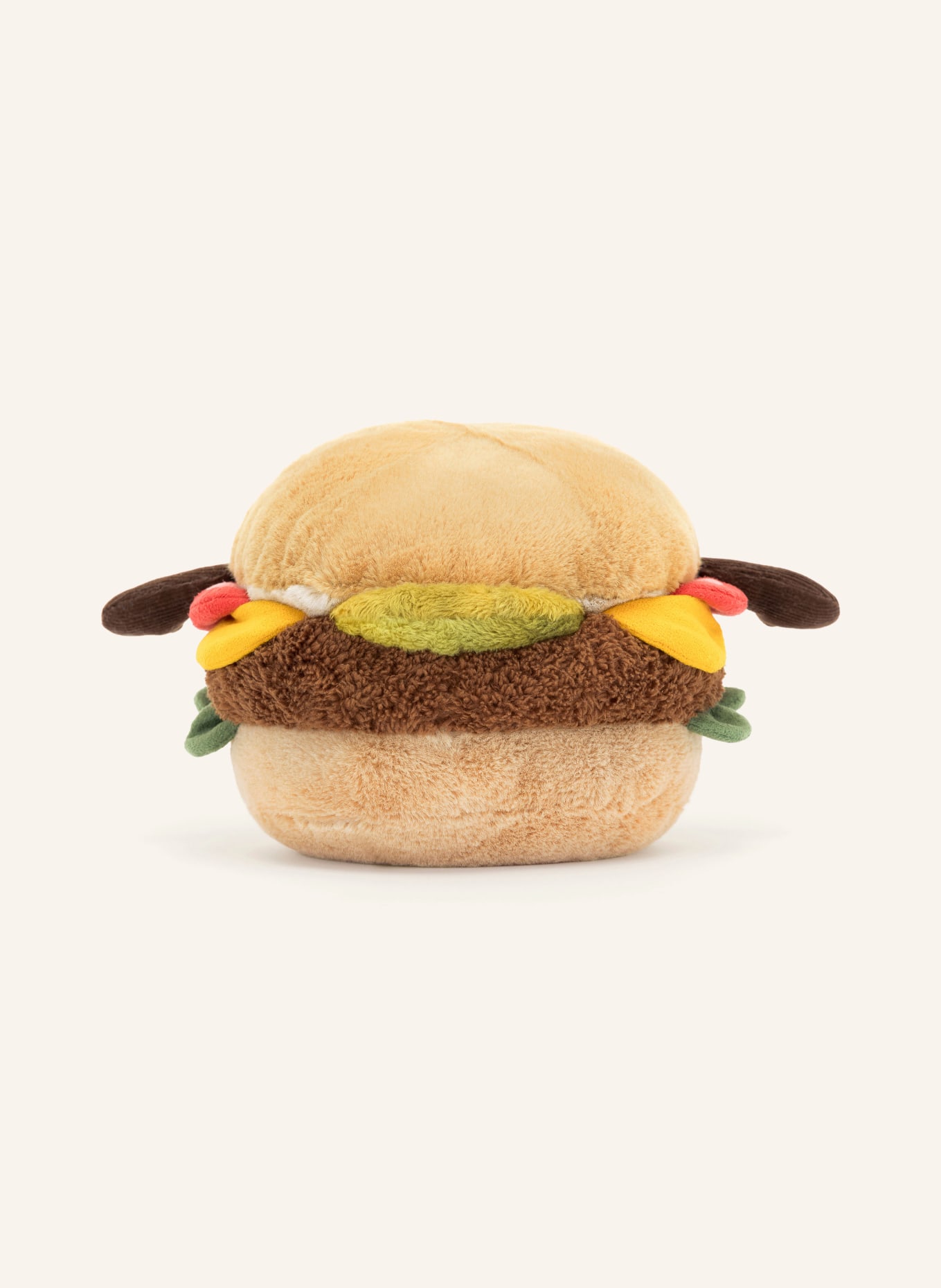 Jellycat Burger-Kuscheltier AMUSEABLES BURGER, Farbe: CREME/ GRÜN/ ROT (Bild 2)